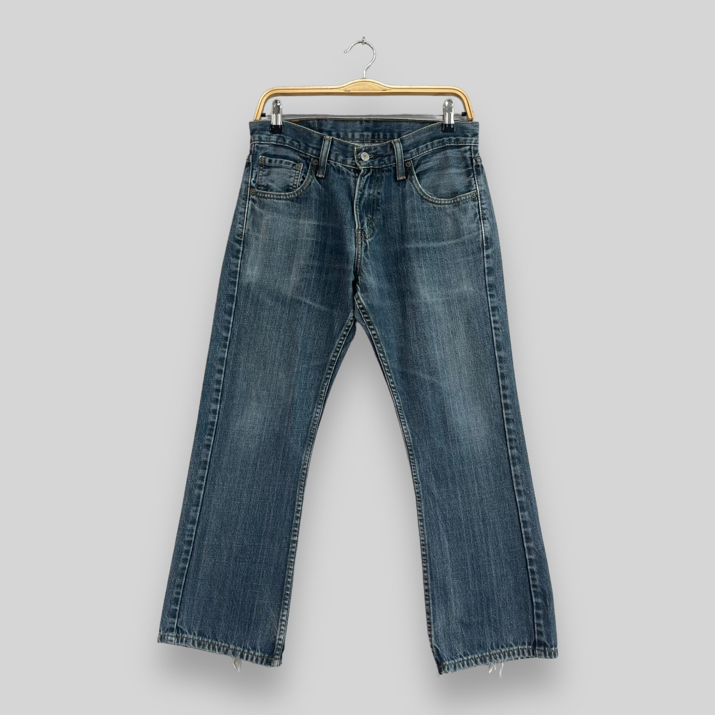 Vintage Distressed Levis 527 Slim Bootcut Flared Jeans