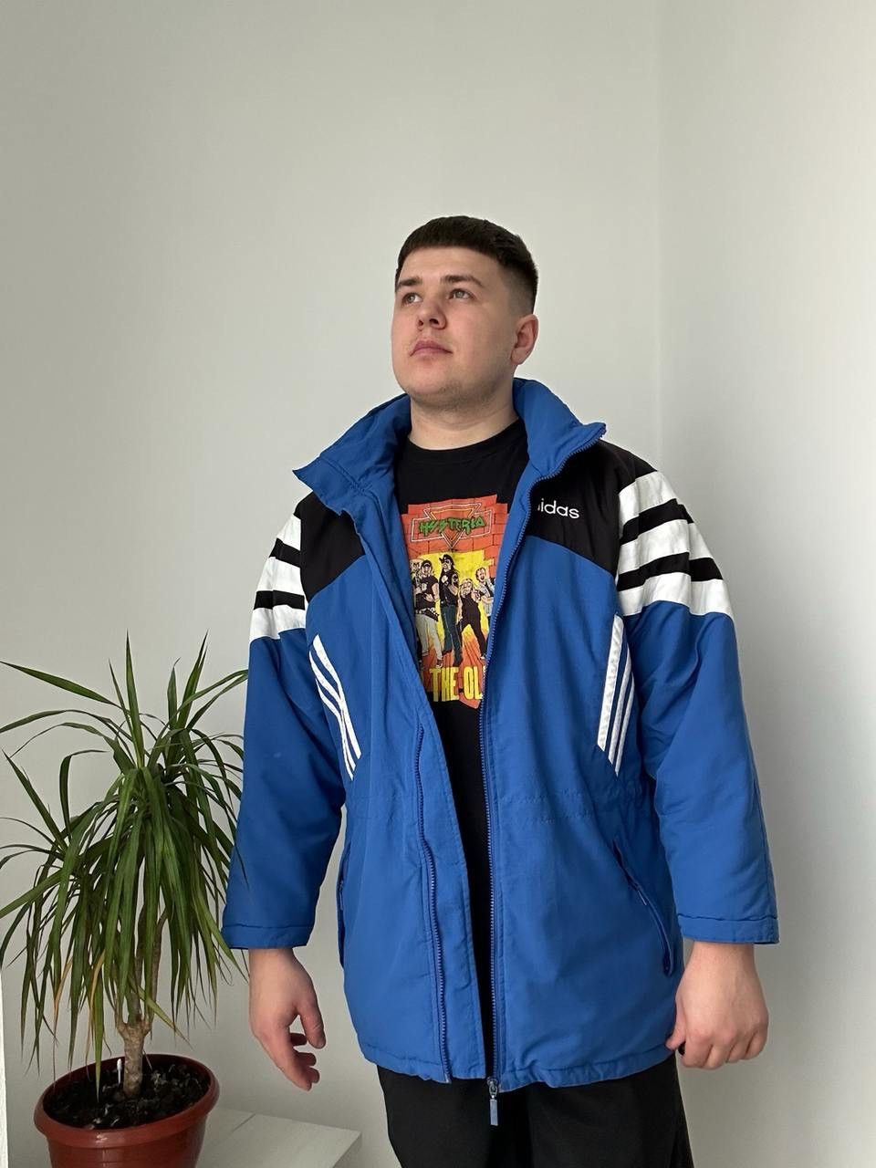 Adidas × Vintage Vintage Adidas Retro Blue 90’s Distressed Jacket Size US L / EU 52-54 / 3 - 7 Thumbnail