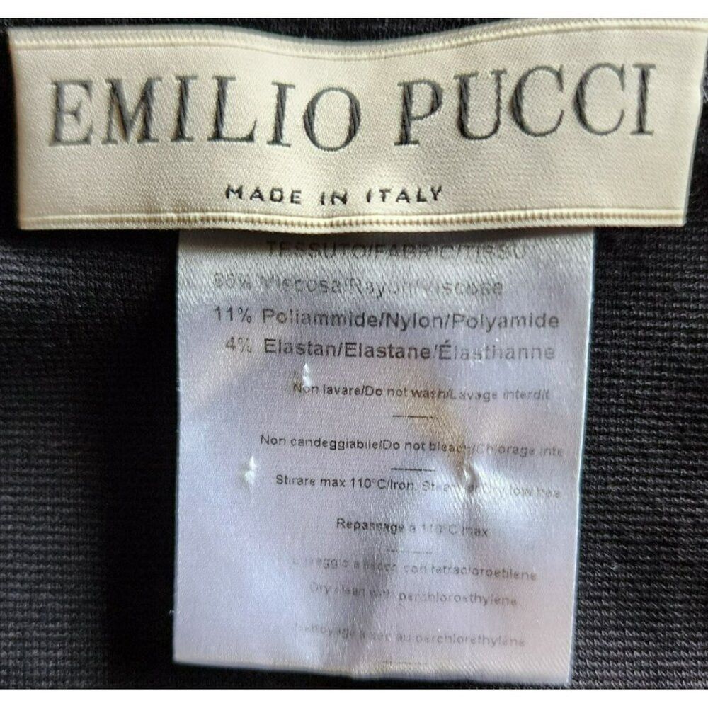 Emilio Pucci Emilio Pucci Black Skirt US 8 Embroidered Accent Zip Closur Size 30" / US 8 / IT 44 - 5 Thumbnail