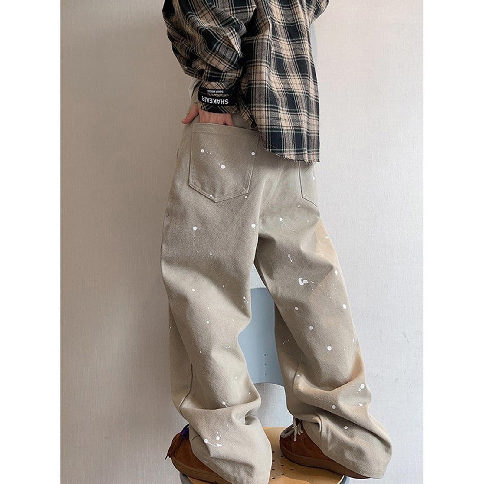 Other Carpenter Reversed Loose Fit Paint Splash Wide Leg Pants Size US 32 / EU 48 - 3 Thumbnail