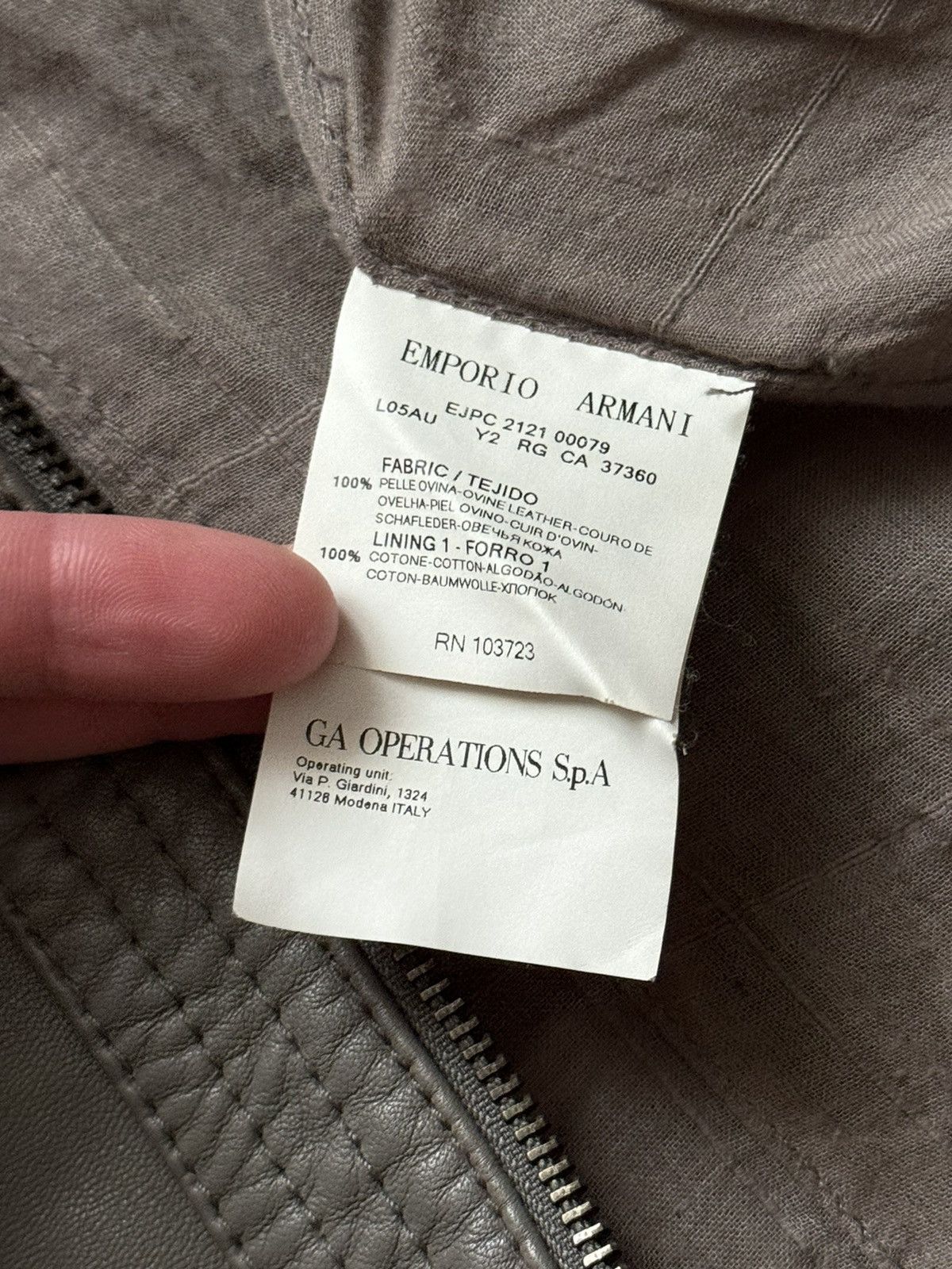 Armani × Emporio Armani Emporio Armani Jeans I38/US4/F34 long leather jacket coat Size S / US 4 / IT 40 - 10 Thumbnail