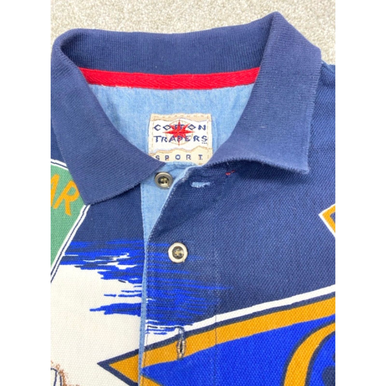Cotton Traders Cotton Traders Polo Shirt Mens M Short Sleeve Baseball All Over Print Shirt Mens Multicolor Cotton Polo Size US M / EU 48-50 / 2 - 6 Thumbnail