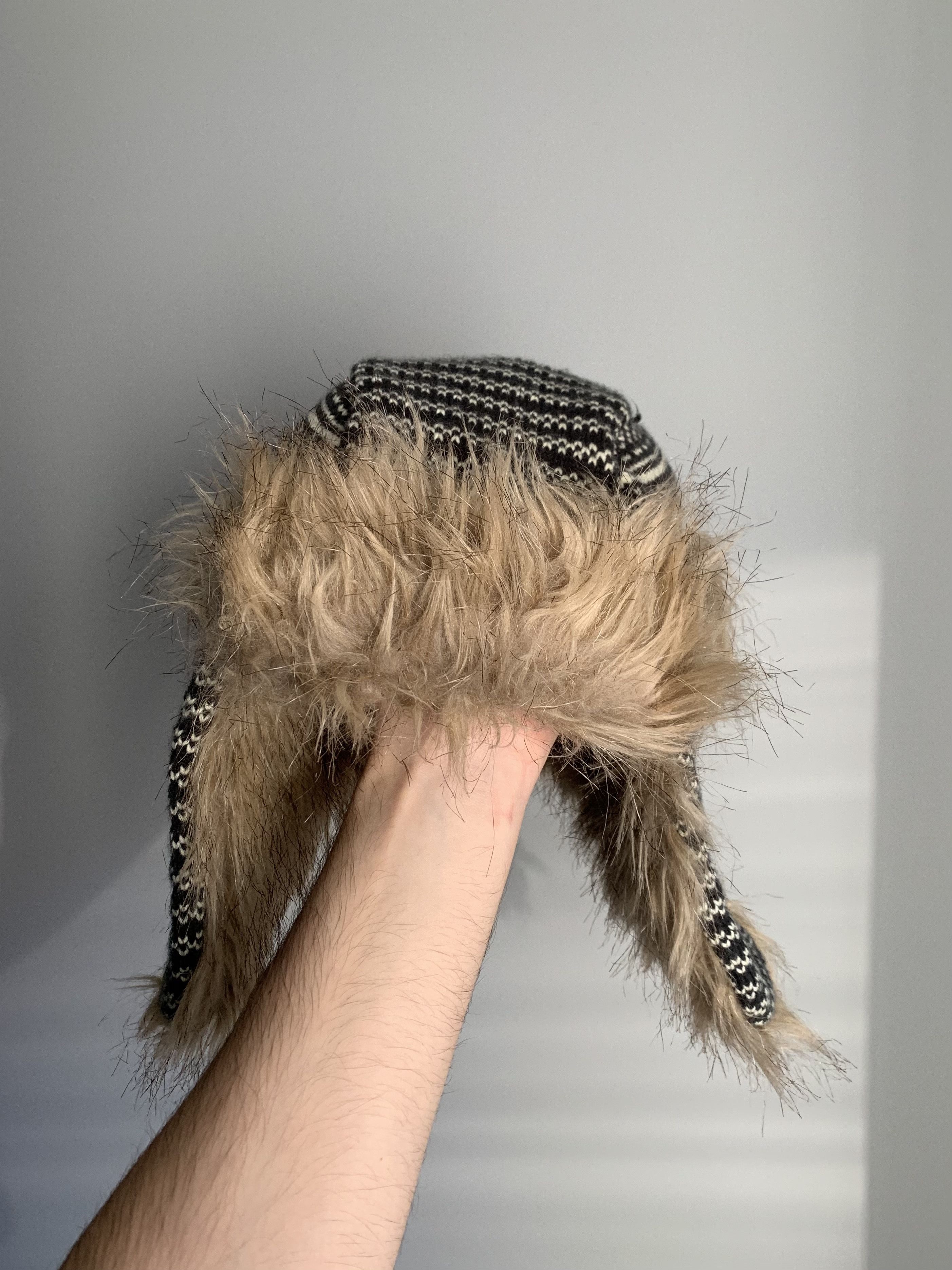 Japanese Brand Vintage Y2K USHANKA Mohair Fuzzy 90’s Winter Hat Asap Size ONE SIZE - 2 Thumbnail