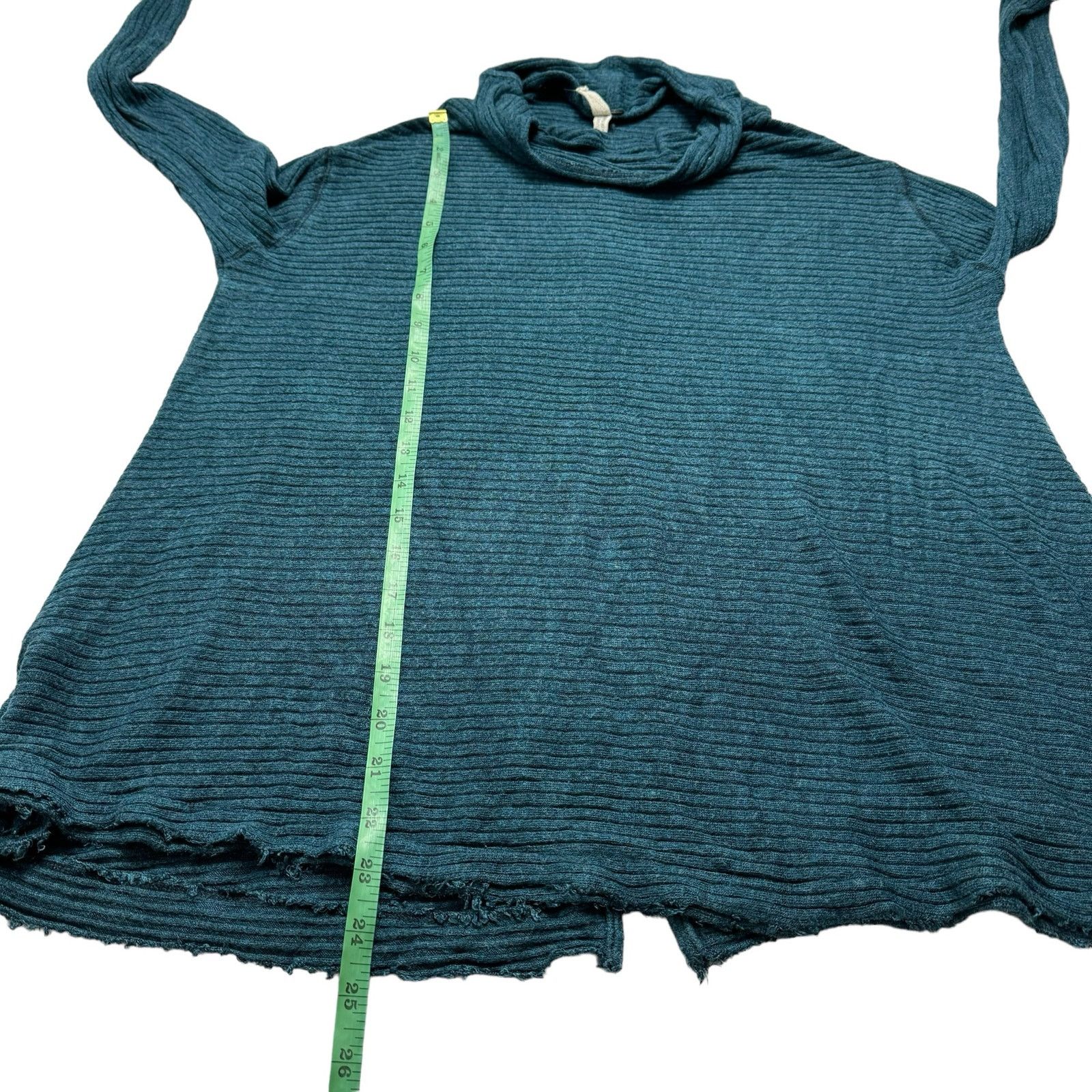 Free People WE THE FREE People Lover Rib Teal Blue Split Long Top XS Size XS / US 0-2 / IT 36-38 - 9 Thumbnail