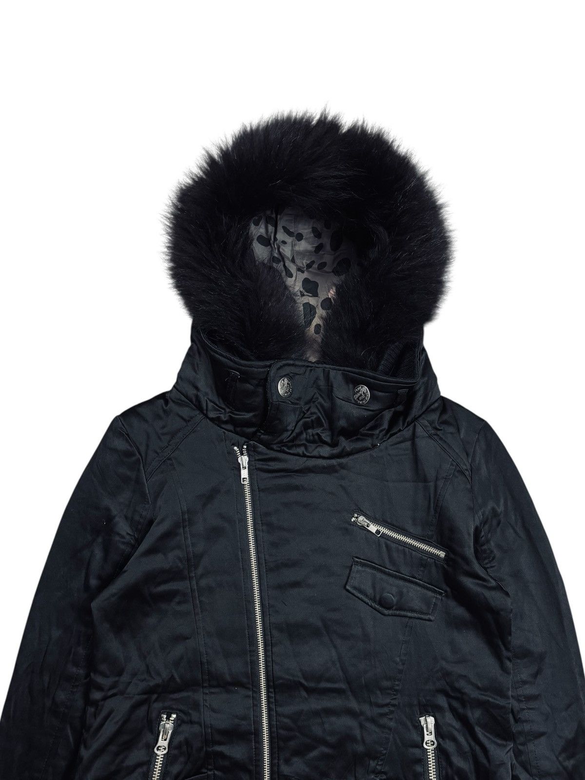 14th Addiction 2000s Maison Gilfy - Fur Hoodie Asymetric Zip Hodie Size US M / EU 48-50 / 2 - 4 Thumbnail