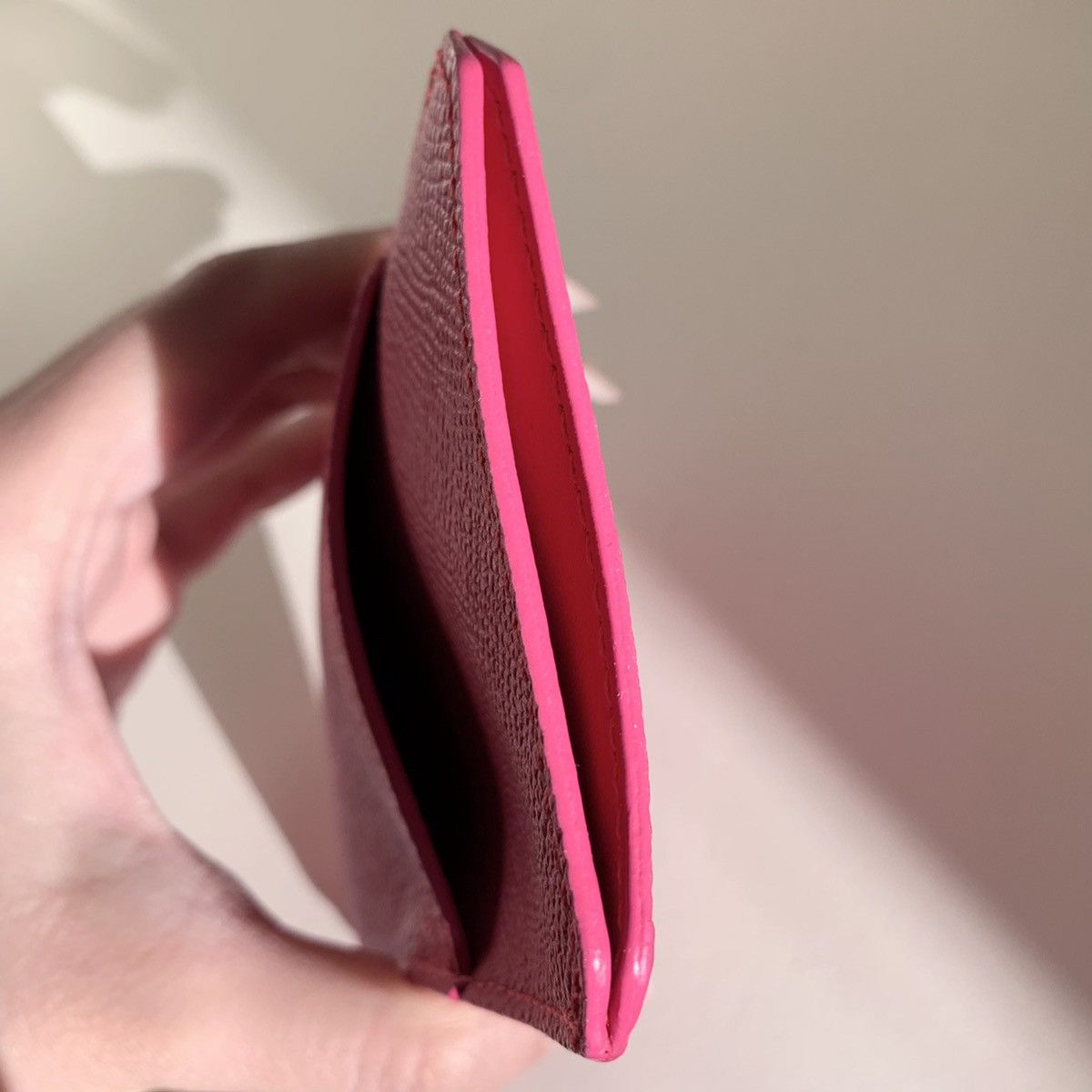 Burberry Burberry pink leather pouch with card slot Size ONE SIZE - 7 Thumbnail