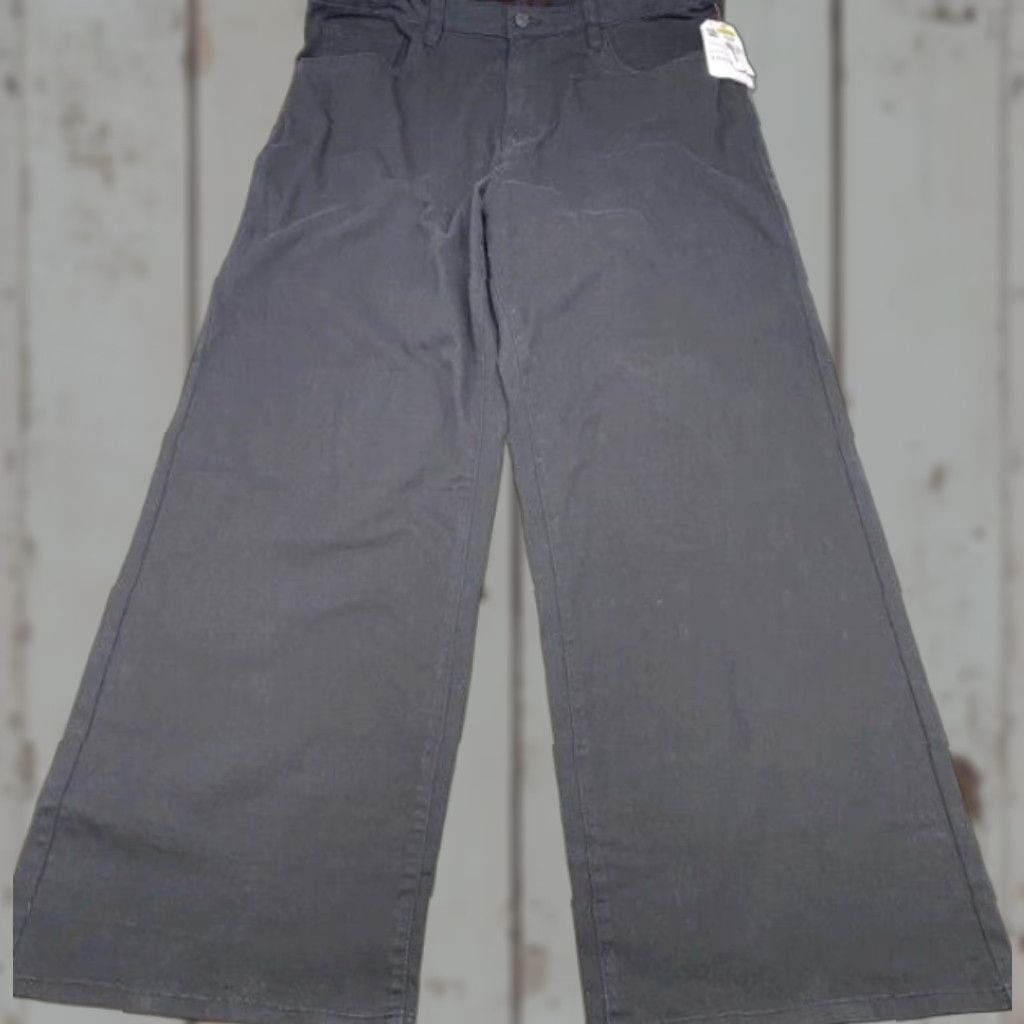 Vintage VINTAGE NWT Unionbay Pants Women's 17 (36x32) Black High Rise Wide Leg Baggy Goth 5116 Size 25" / US 0 / IT 36 - 1 Thumbnail