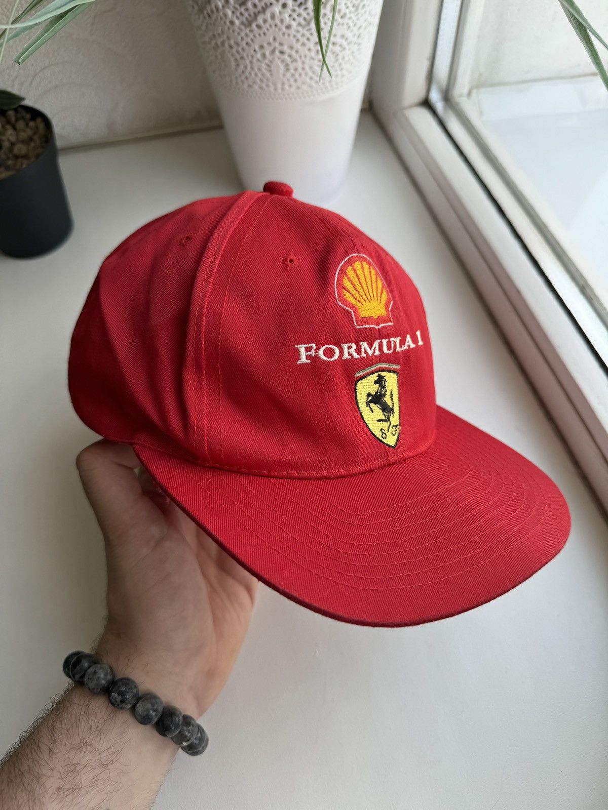Ferrari Vintage 90s Ferrari Shell Formula 1 Cap Red Size ONE SIZE - 3 Thumbnail
