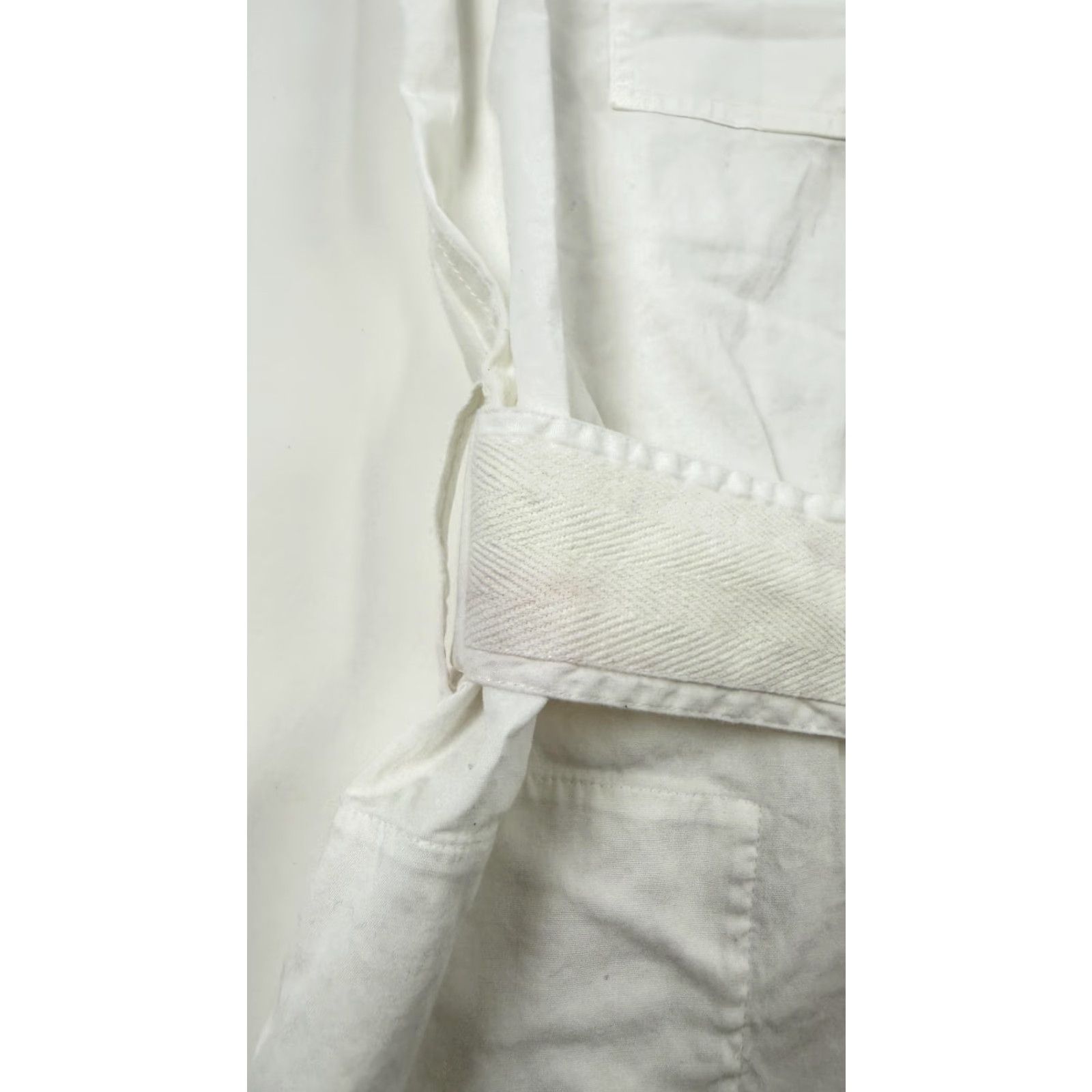 Helmut Lang VINTAGE Helmut Lang Dress Womens 4 White Sleeveless Belted Utility Shirt Safari Midi Size S / US 4 / IT 40 - 5 Thumbnail