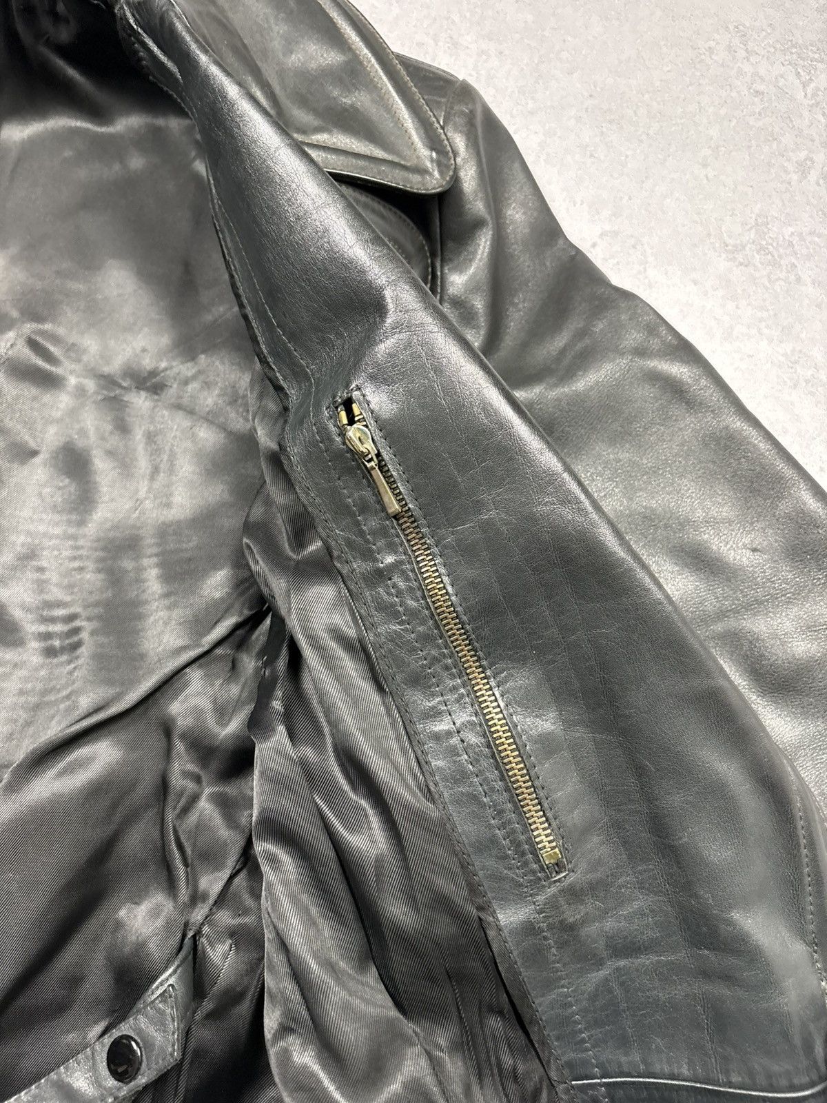 Vintage Vintage German Leather Trench Coat WW2 Vintage Horsehide 46 Size US S / EU 44-46 / 1 - 11 Thumbnail