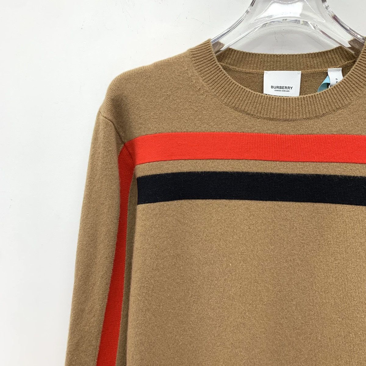 Burberry Burberry Striped Cashmere Long Sleeve Knit Sweater K26WX Size S / US 4 / IT 40 - 3 Thumbnail