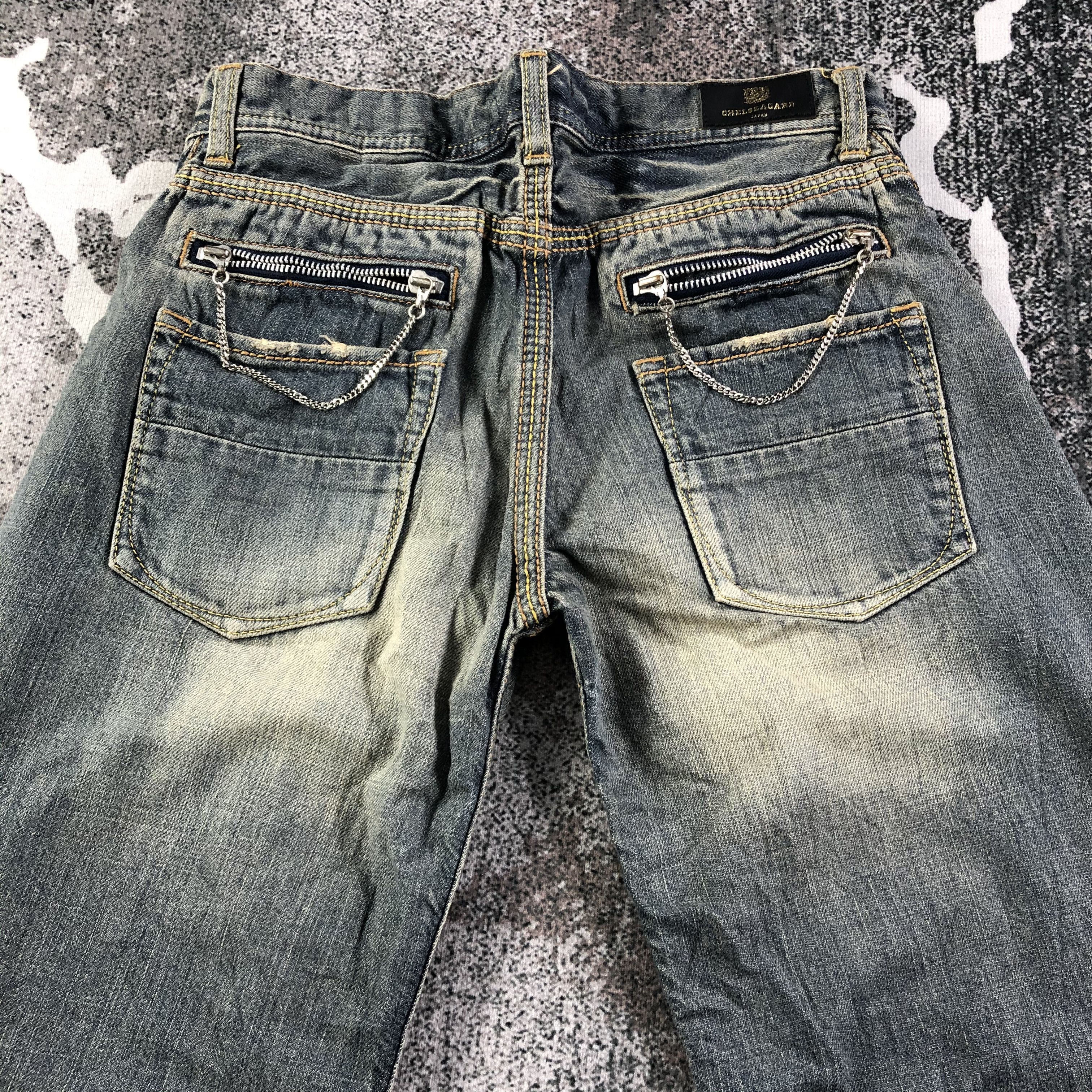 Chealseagarb Jeans Rusty Wash Zipper Pocket Denim KJ1829