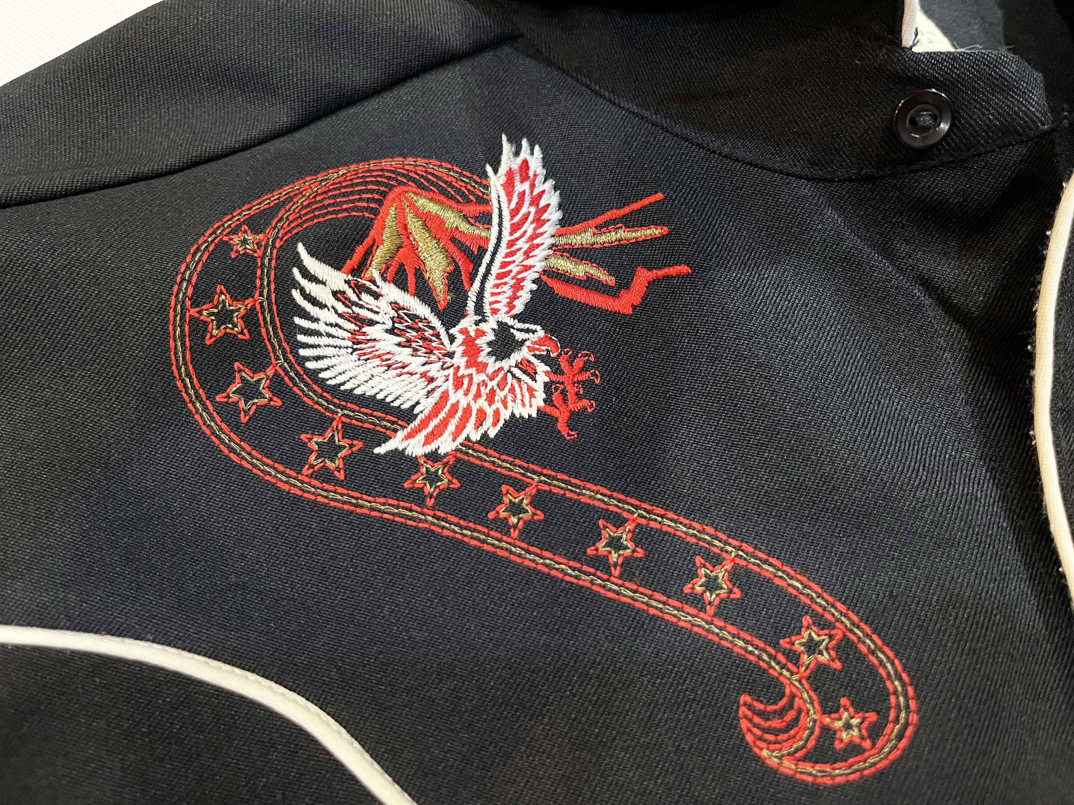 Vintage Vintage H Bar C Western Cowboy Embroidered Snap Button Shirt Size US L / EU 52-54 / 3 - 6 Thumbnail