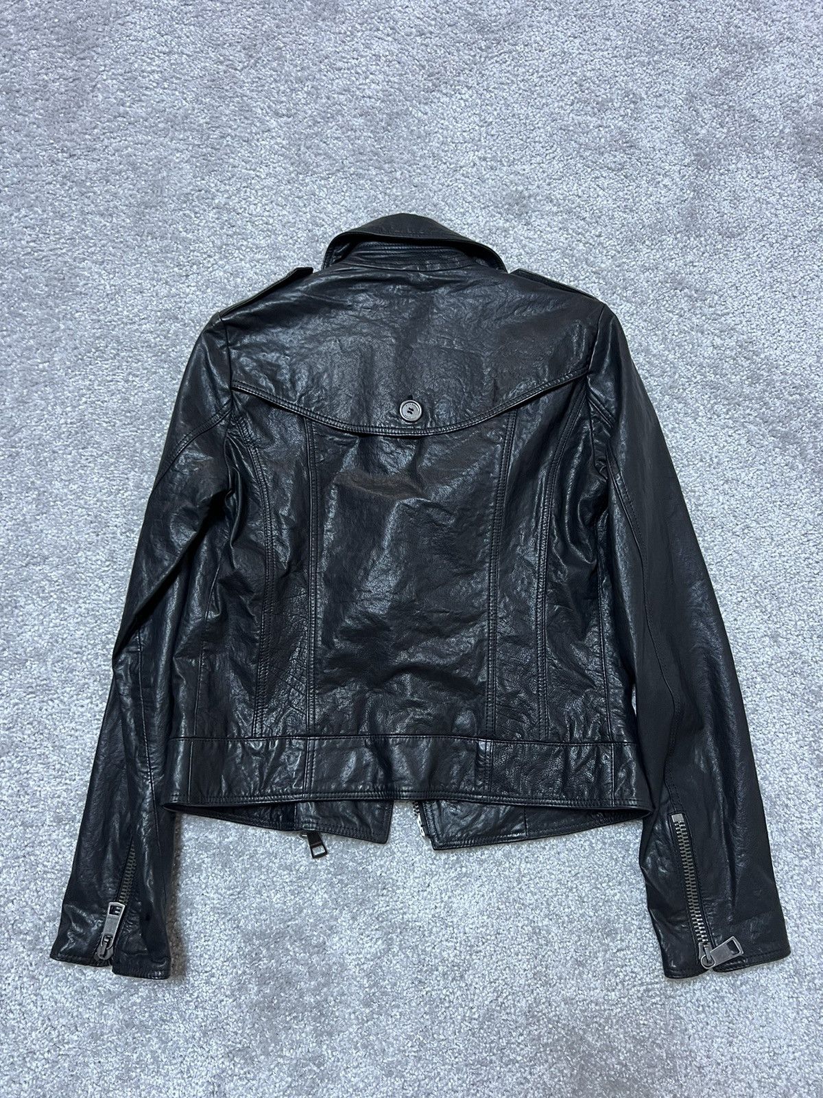 Burberry Burberry Brit Black Leather Biker Jacket Size 40 IT Size S / US 4 / IT 40 - 11 Thumbnail