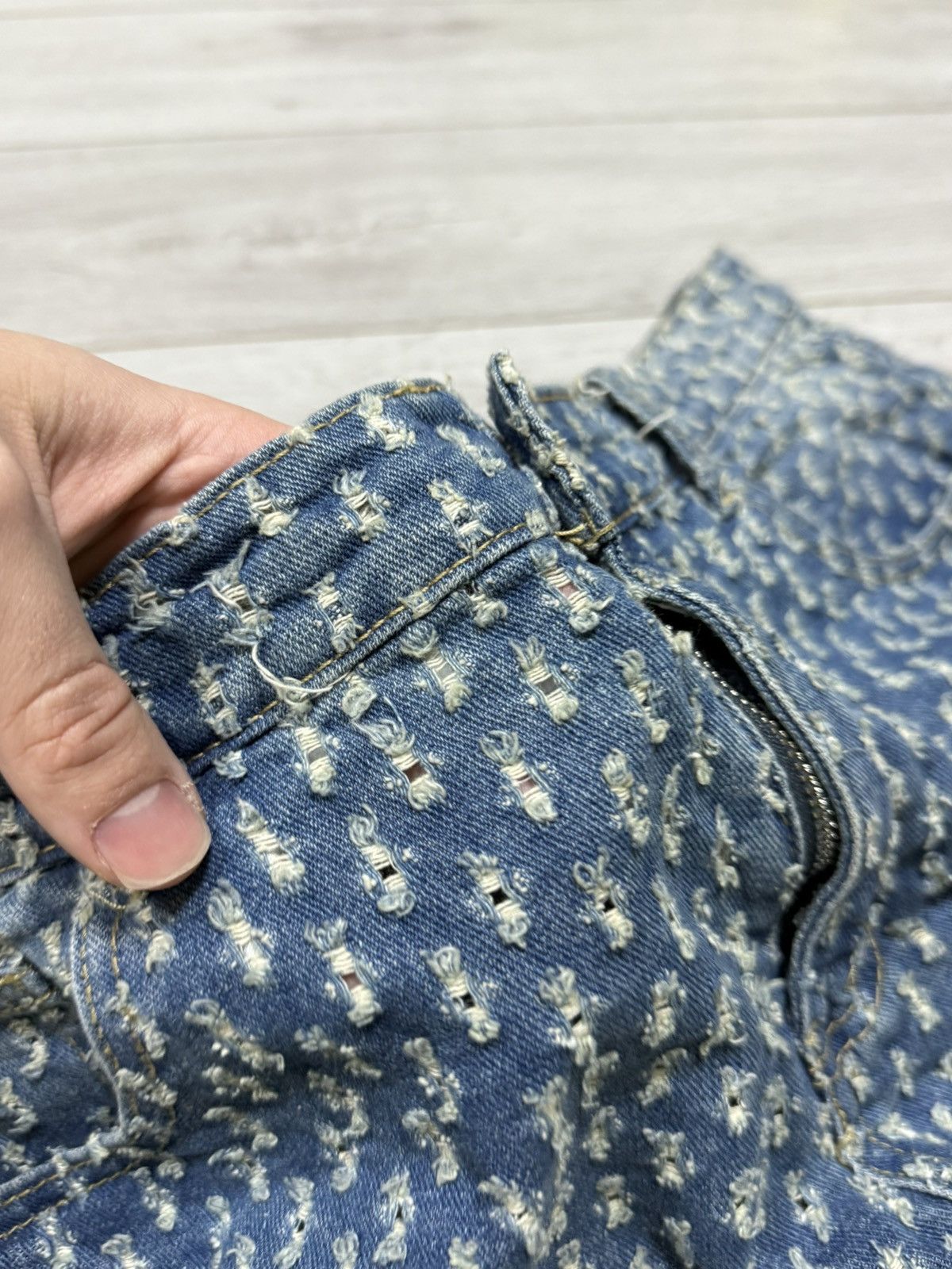 Jaded London Jaded London ripped distressed Perforated jeans Size US 36 / EU 52 - 4 Thumbnail