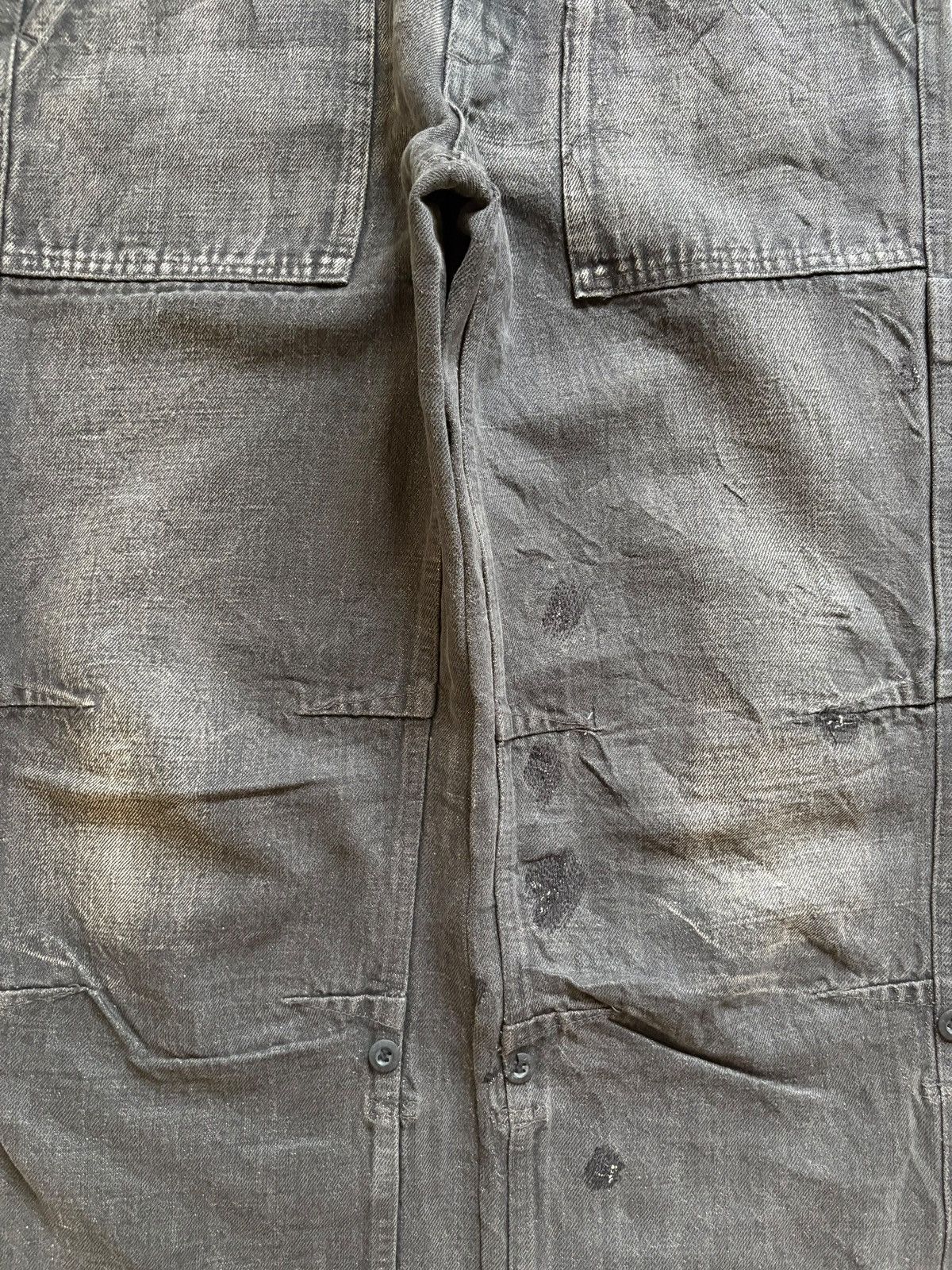 Japanese Brand Vintage Go West Faded Wash Tactical Loose Baggy Jeans Size US 31 - 5 Thumbnail