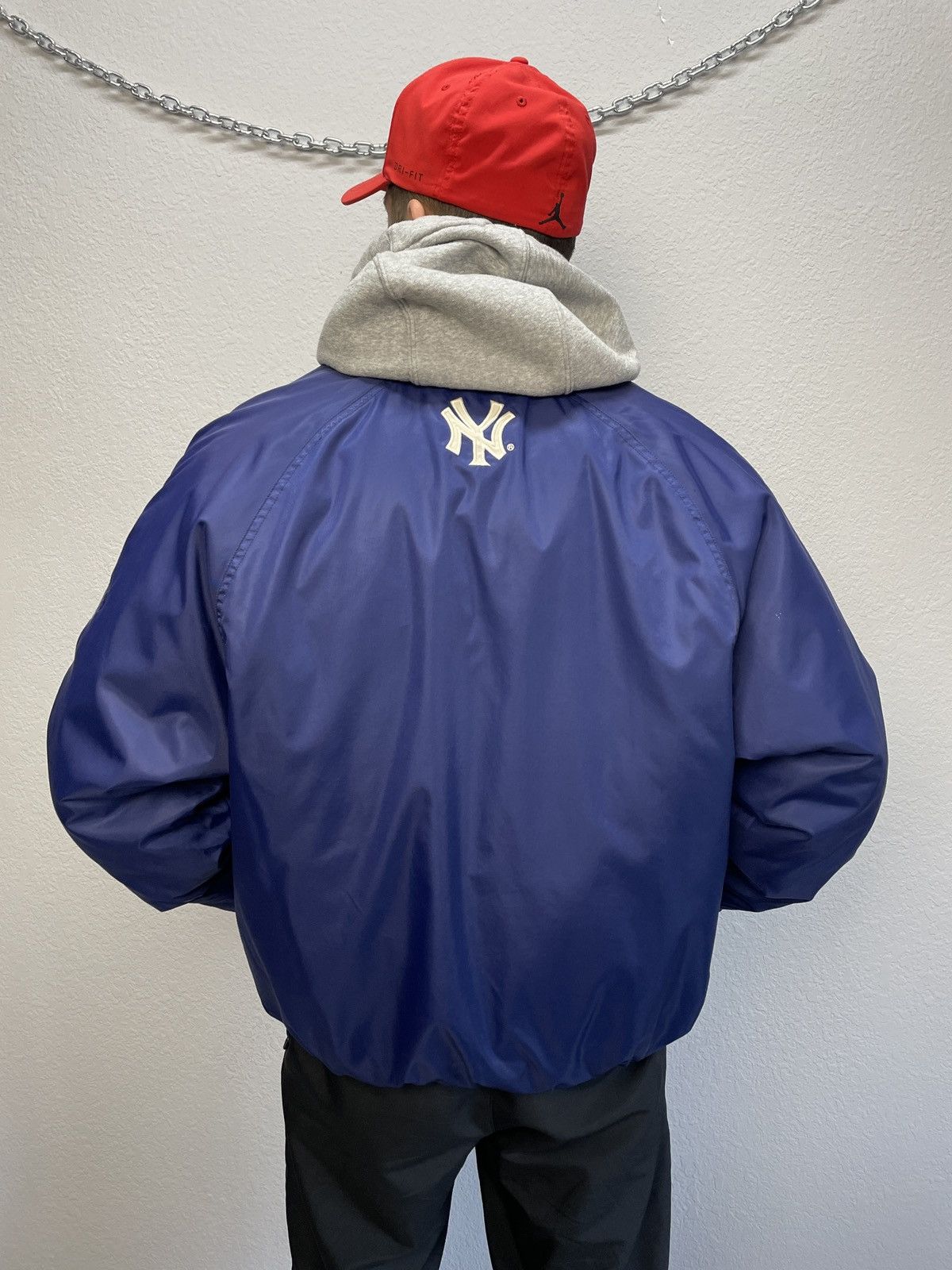 Vintage Vintage y2k Adidas New York Yankees Varsity Bobners Jacket Size US M / EU 48-50 / 2 - 3 Thumbnail