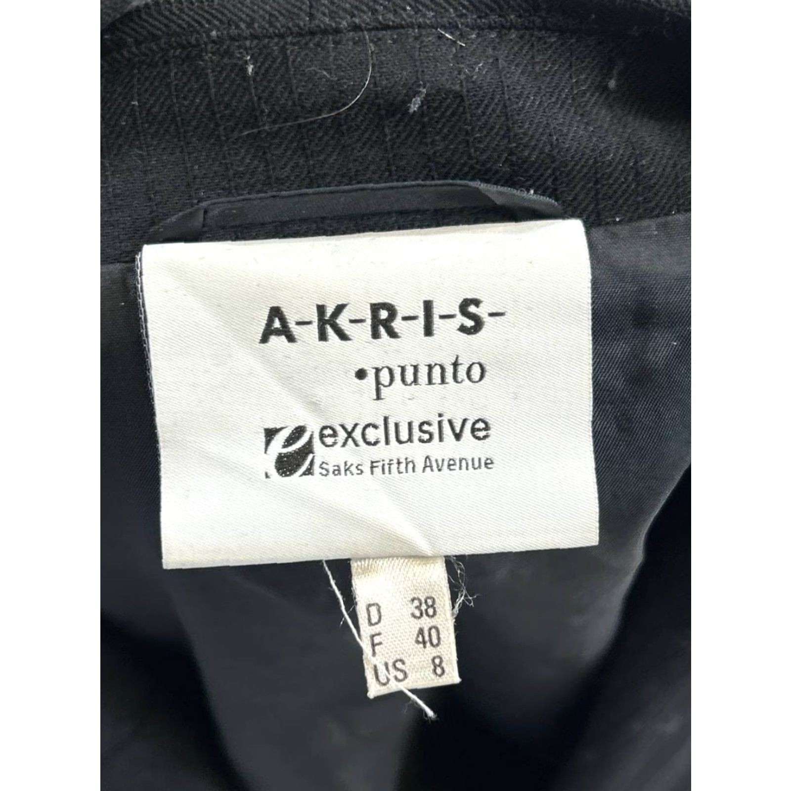 Akris VINTAGE Akris Women's Blazer Jacket Short Wool Black Business 8 Fall Winter Womens Size M / US 6-8 / IT 42-44 - 3 Thumbnail