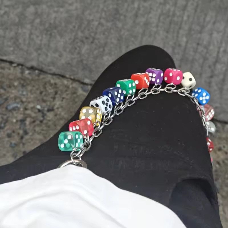 Jewelry Colorful Dice Wallet Chain Size ONE SIZE - 3 Thumbnail
