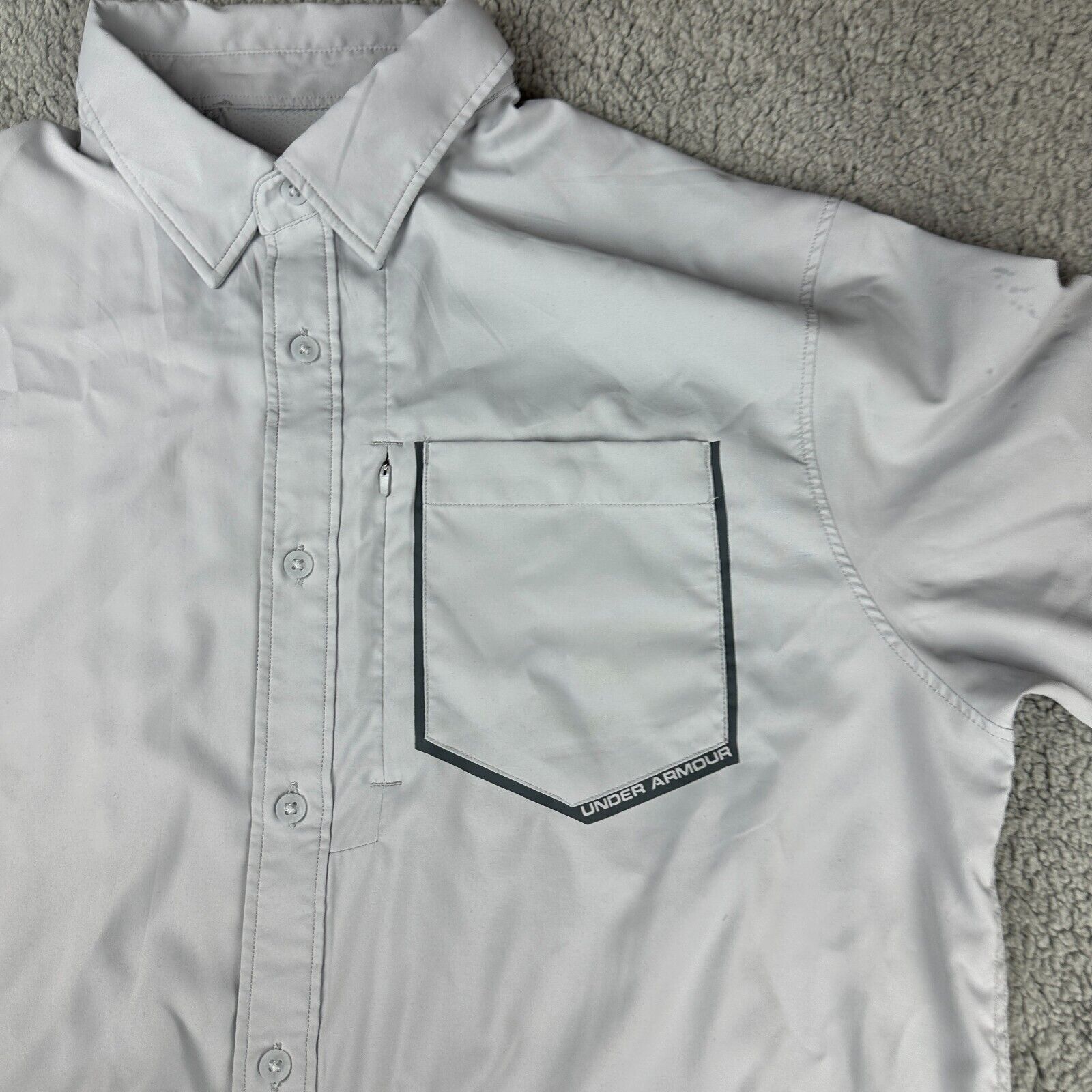 Under Armour Under Armour UA Mens Large Fitted Tech Performance Golf Polo Size US L / EU 52-54 / 3 - 2 Thumbnail