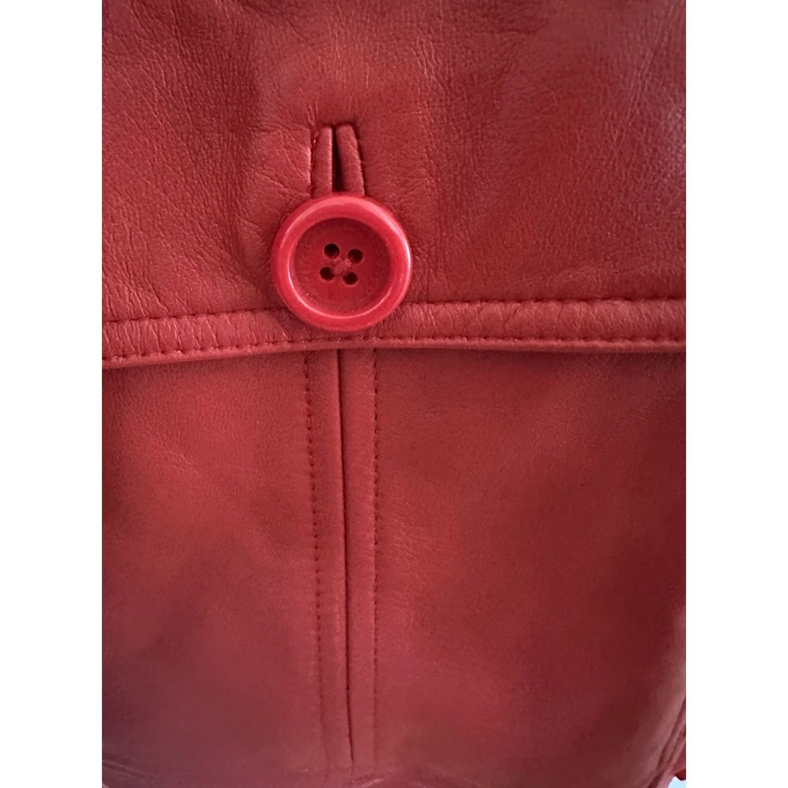 Vintage VINTAGE Lifted Research Group Lamb of God Red Leather Jacket Size L Regular Men Size US L / EU 52-54 / 3 - 5 Thumbnail