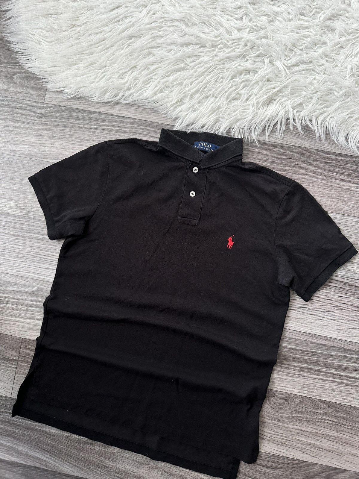 Polo Ralph Lauren Black Polo T shirt luxury rare vintage
