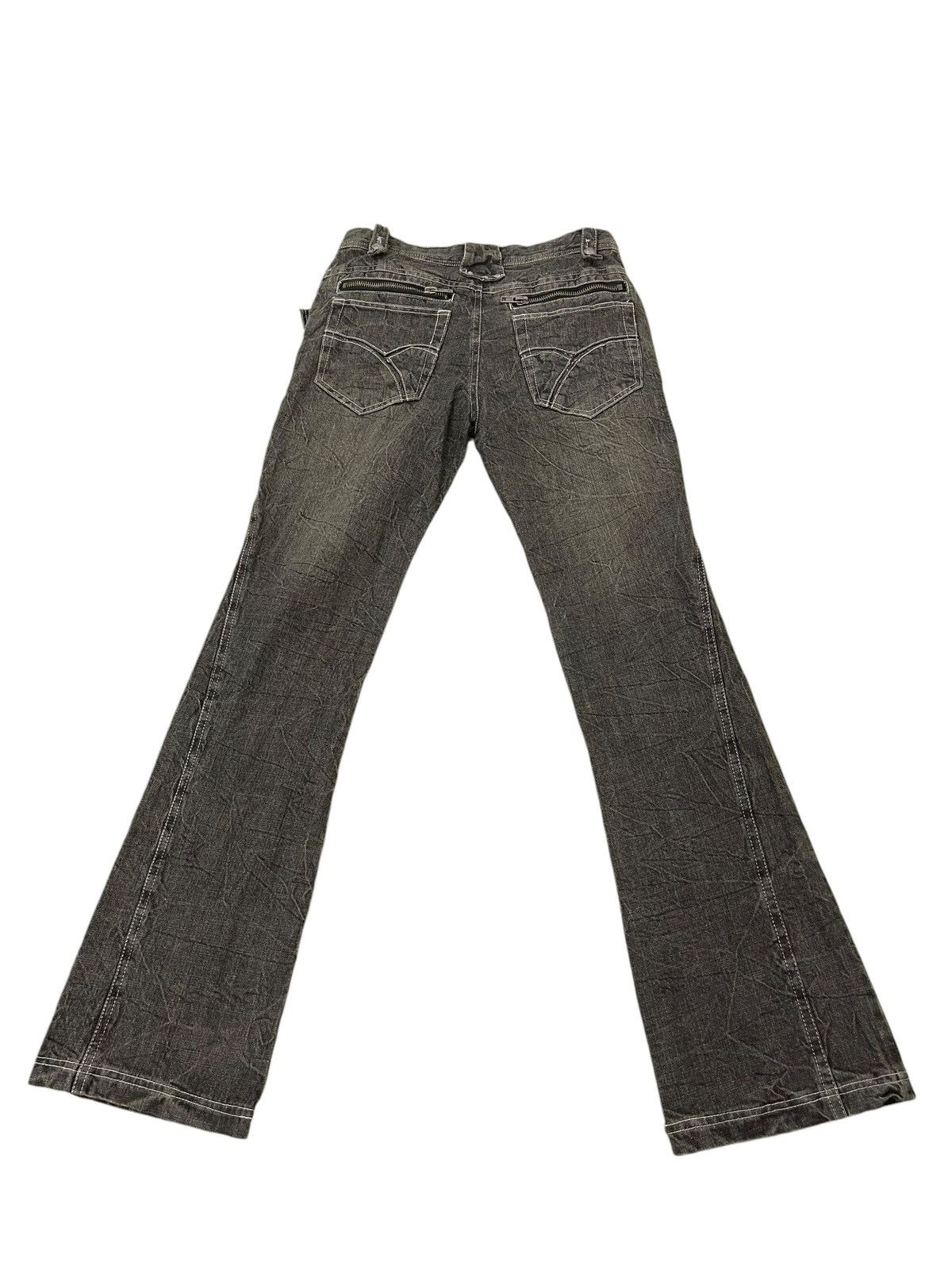 Japanese Brand Flare Jeans Shinehill Faded Distress Low Rise Boot Cut 1🟦4 Size US 30 / EU 46 - 11 Thumbnail