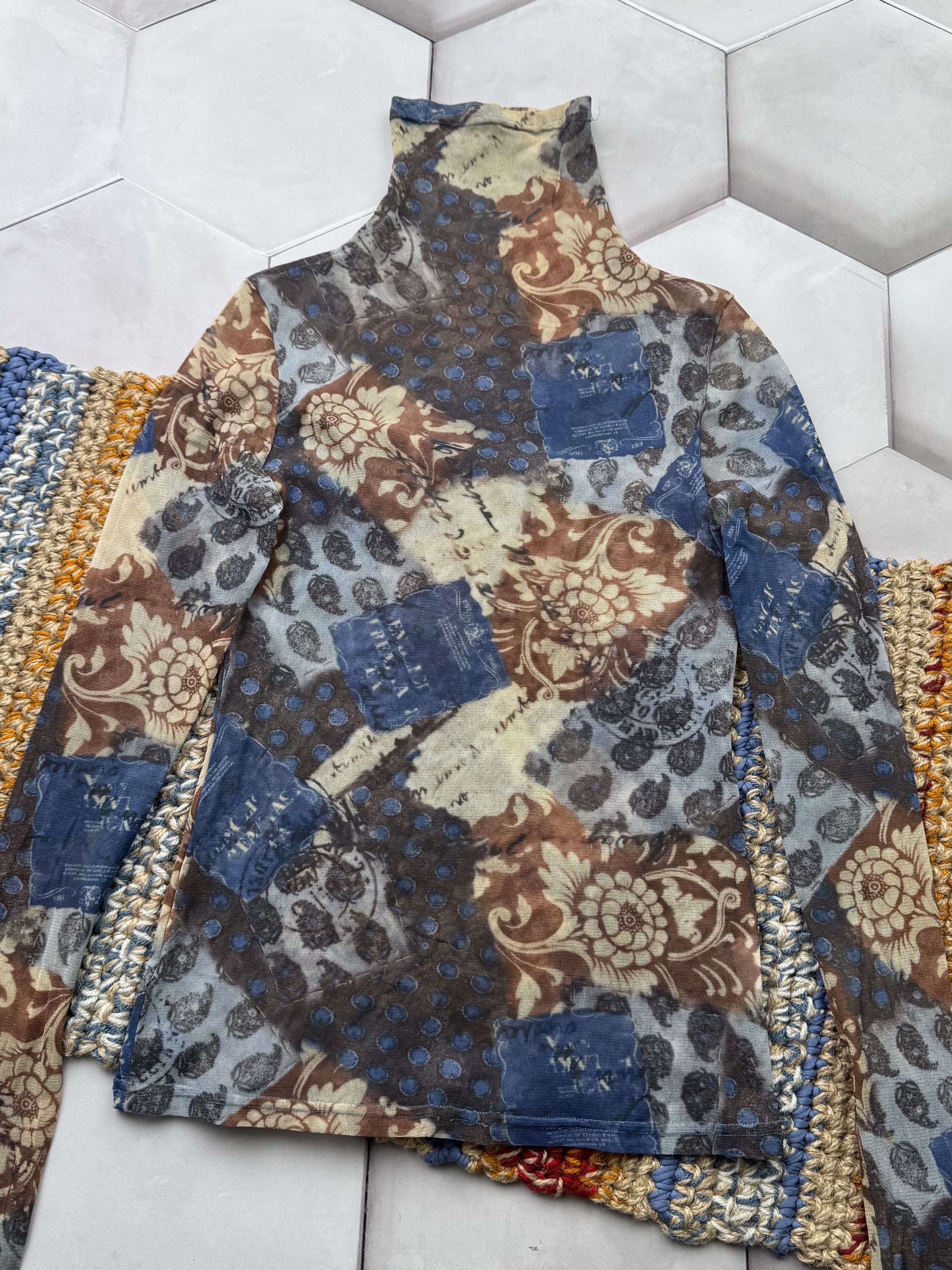 Vintage Vintage Cropped Mesh Long Sleeve Size XS / US 0-2 / IT 36-38 - 2 Thumbnail