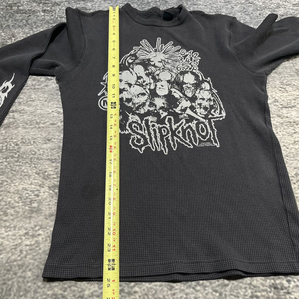 VINTAGE SLIPKNOT SIZE MEDIUM WAFFLE KNIT THERMAL Y2K GRUNGE