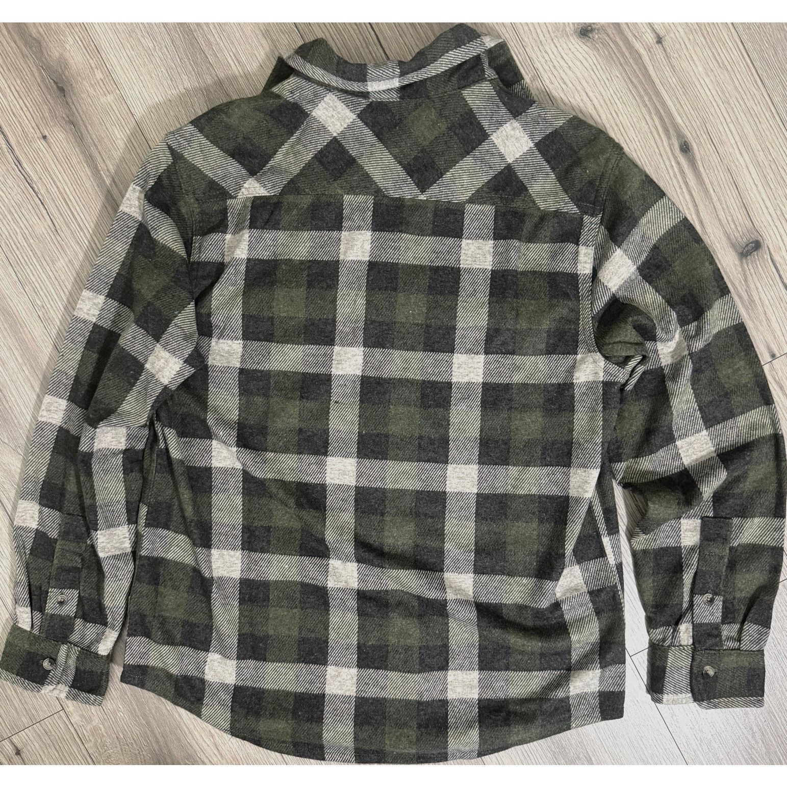 Other Chaps Knit Flannel Shirt Button Up Stretch Green Small Size US S / EU 44-46 / 1 - 3 Thumbnail