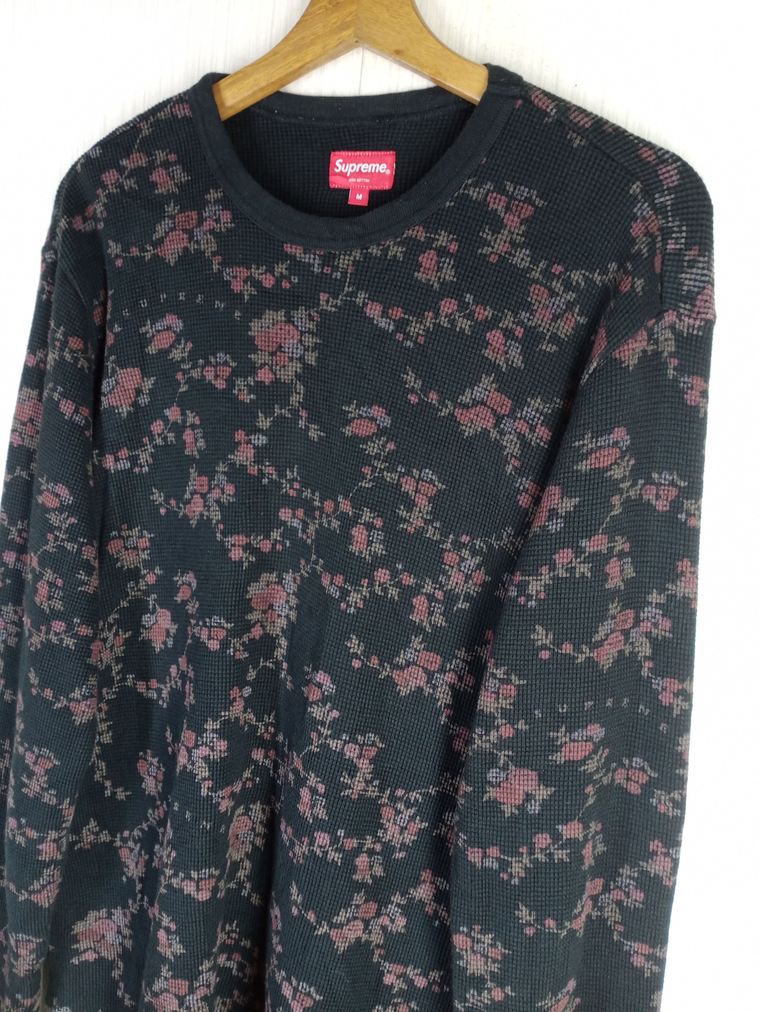 Supreme Rare Supreme Floral Waffle Thermal Sweater Size US M / EU 48-50 / 2 - 4 Thumbnail