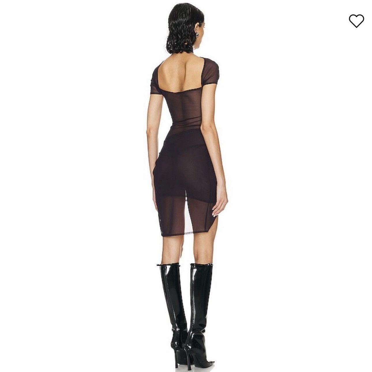 Coperni COPERNI - Asymmetric Draped Mesh Dress Size M / US 6-8 / IT 42-44 - 2 Thumbnail