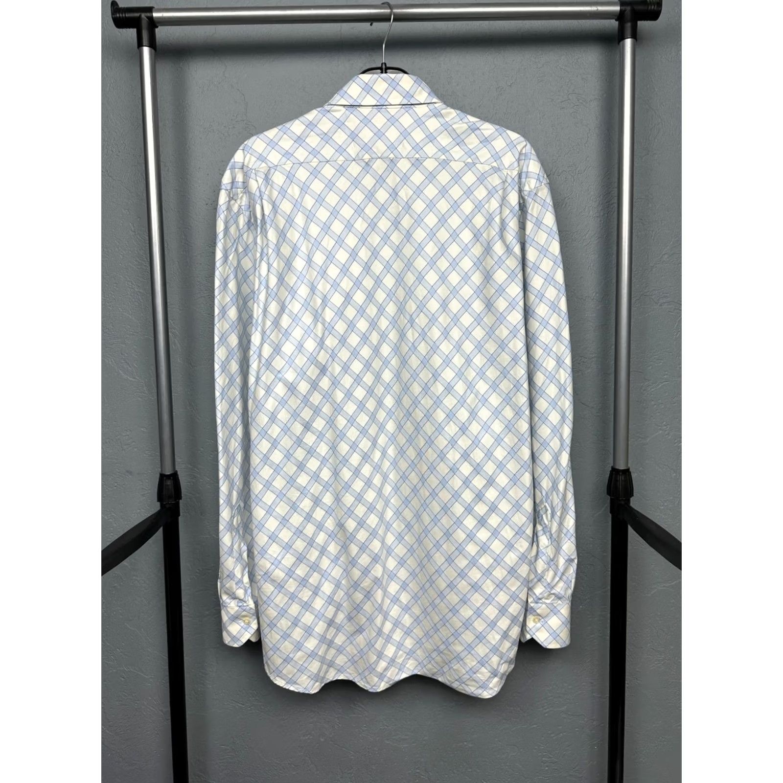 Etro ETRO Milano Mens Long Sleeve Shirt XL Blue Cotton Button-Up Shirt Mens XL Blue ETRO Milano Long Sleeve Shirt XL - Men Size US XL / EU 56 / 4 - 5 Thumbnail