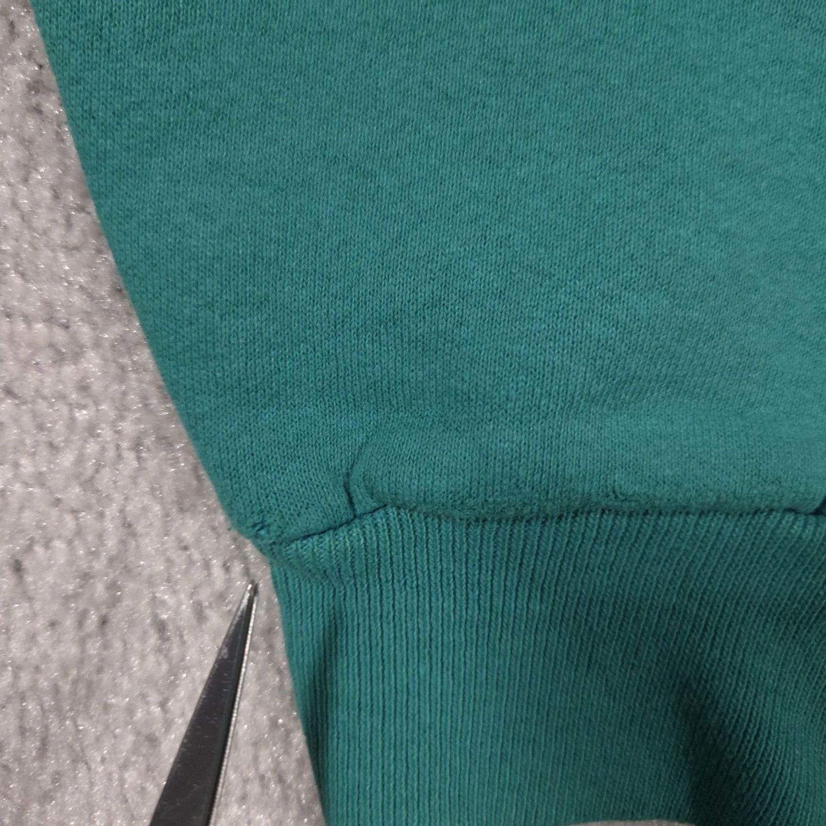 Vintage Riders Sweatshirt Womens XL Green Mock Neck Heavyweight Fleece Pullover Made USA Size XL / US 12-14 / IT 48-50 - 6 Thumbnail