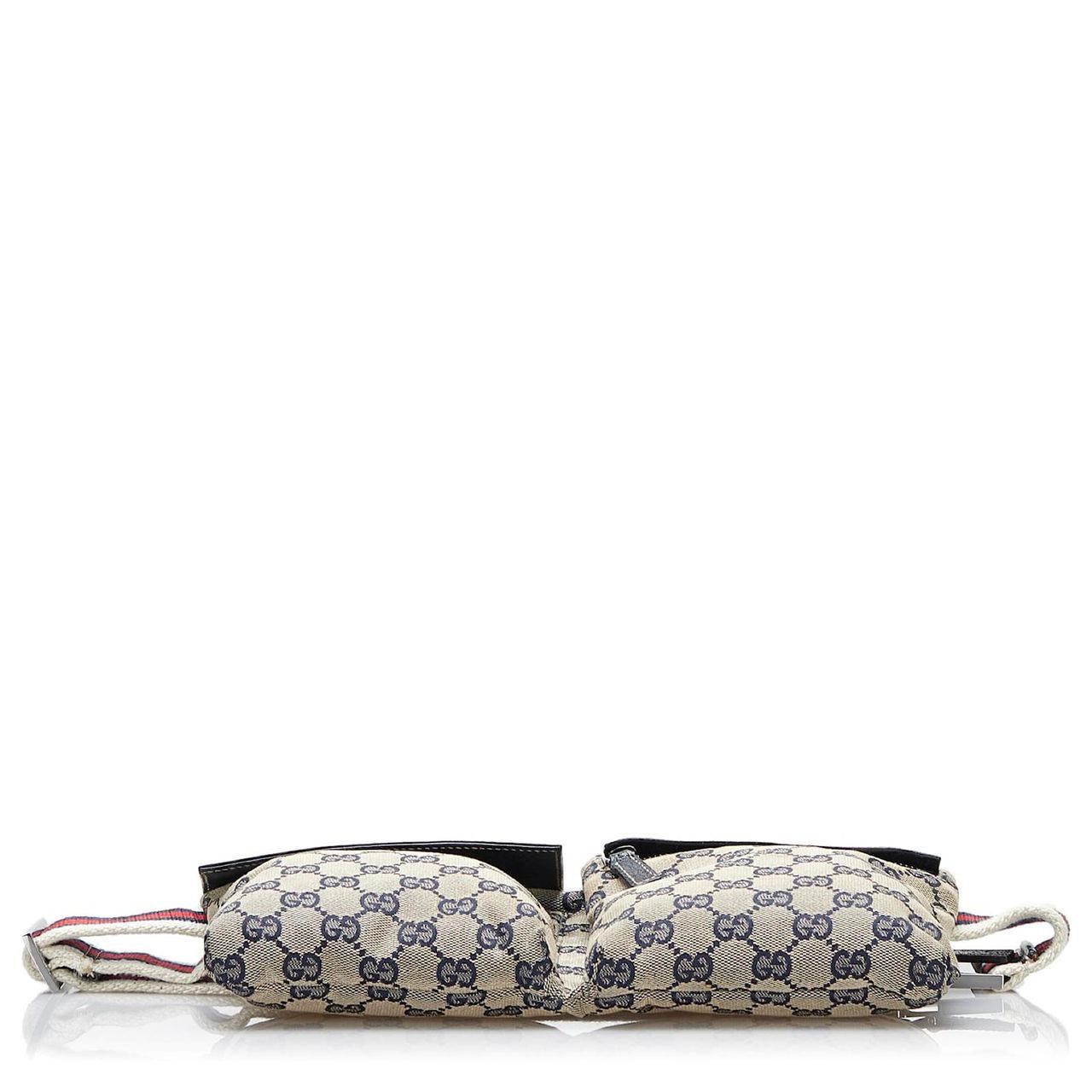 Gucci Authentic GUCCI BLUE GG Canvas lined pocket Belt bag Size ONE SIZE - 12 Thumbnail