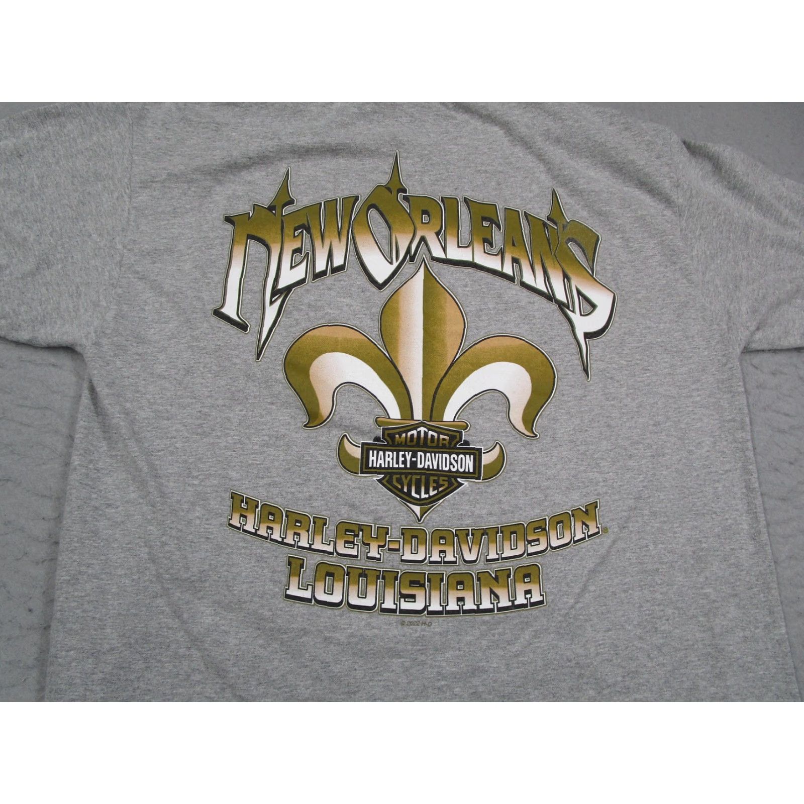 Harley Davidson Harley-Davidson Shirt Mens L Gray New Orleans Louisiana Pocket Graphic Back Fleur-de-lis Size US L / EU 52-54 / 3 - 5 Thumbnail