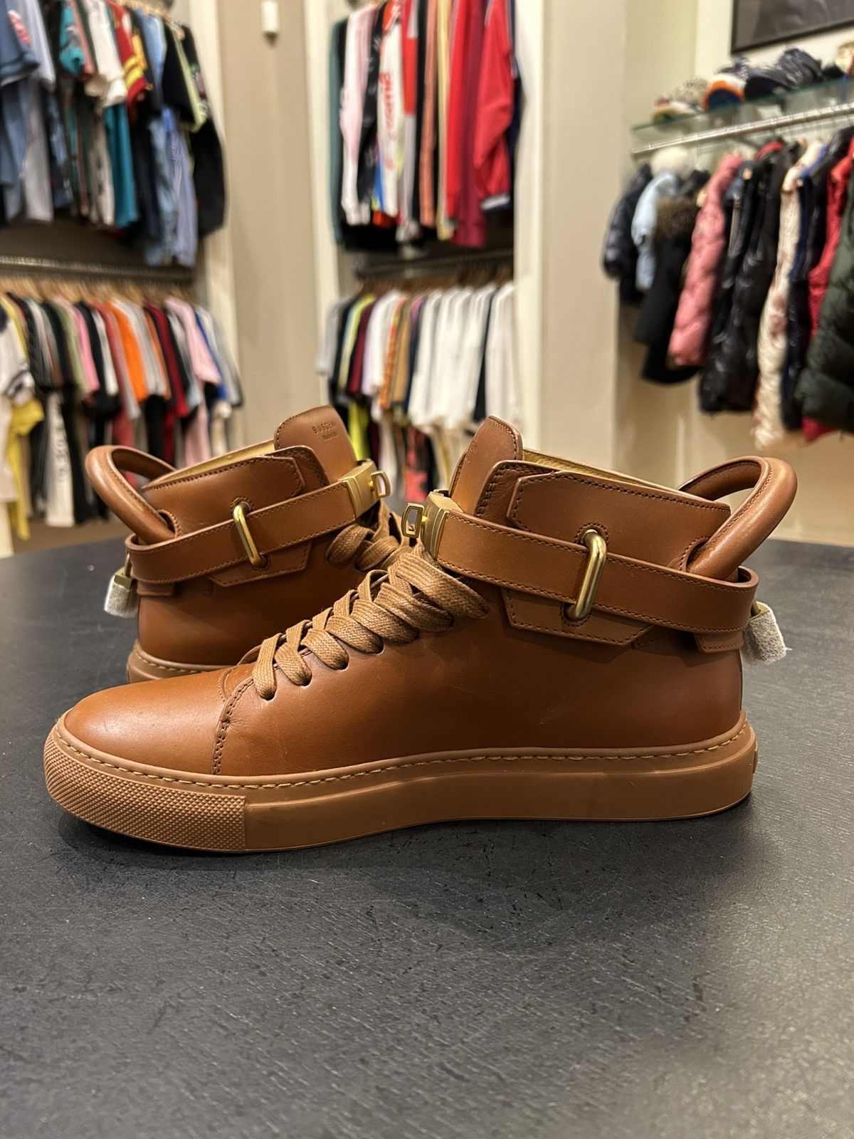 Buscemi Buscemi High Top Leather Sneakers Size US 8 / EU 41 - 3 Thumbnail