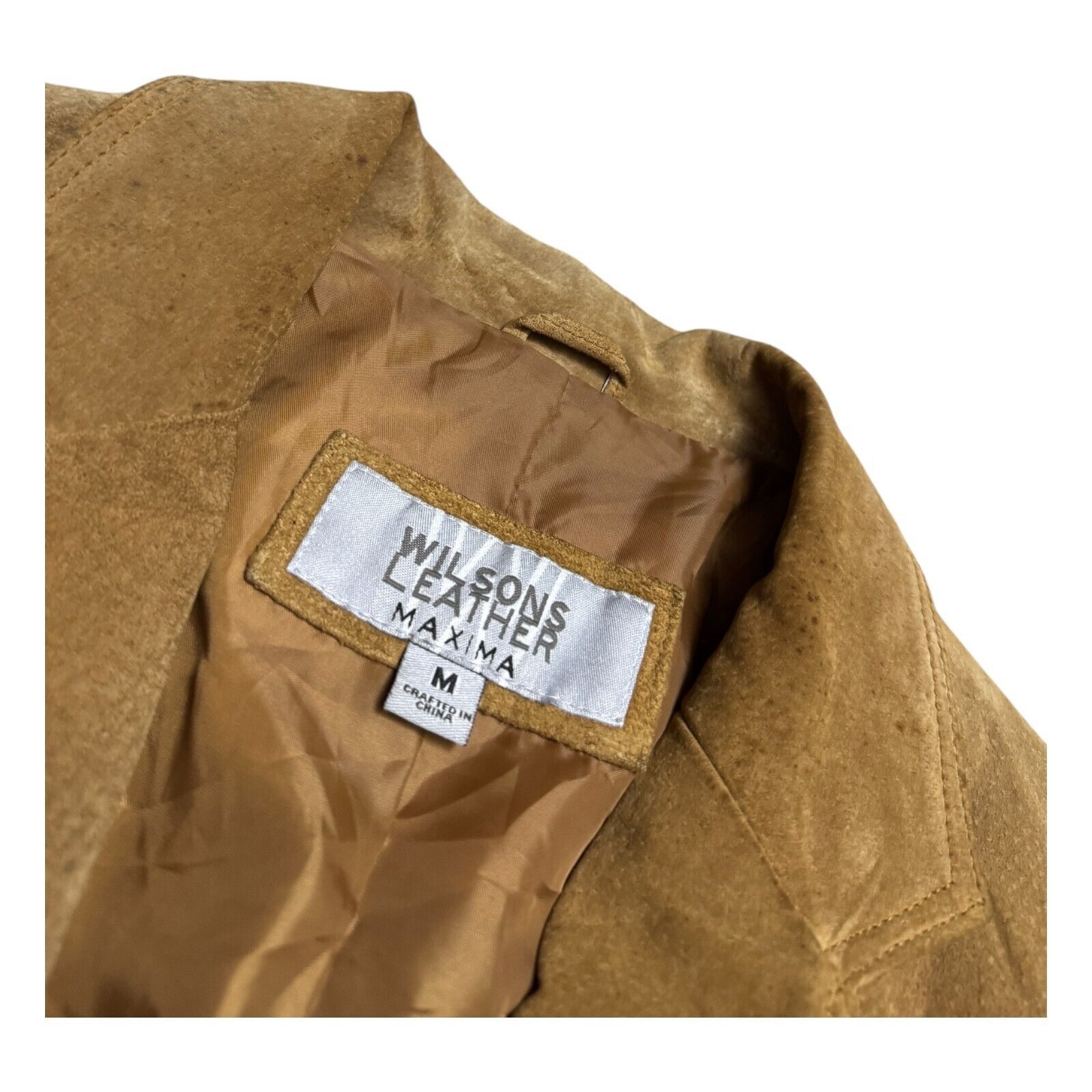 Wilsons Leather Vintage WILSONS LEATHER MAXIMA Brown Luxury Designer Jacket Size M / US 6-8 / IT 42-44 - 3 Thumbnail
