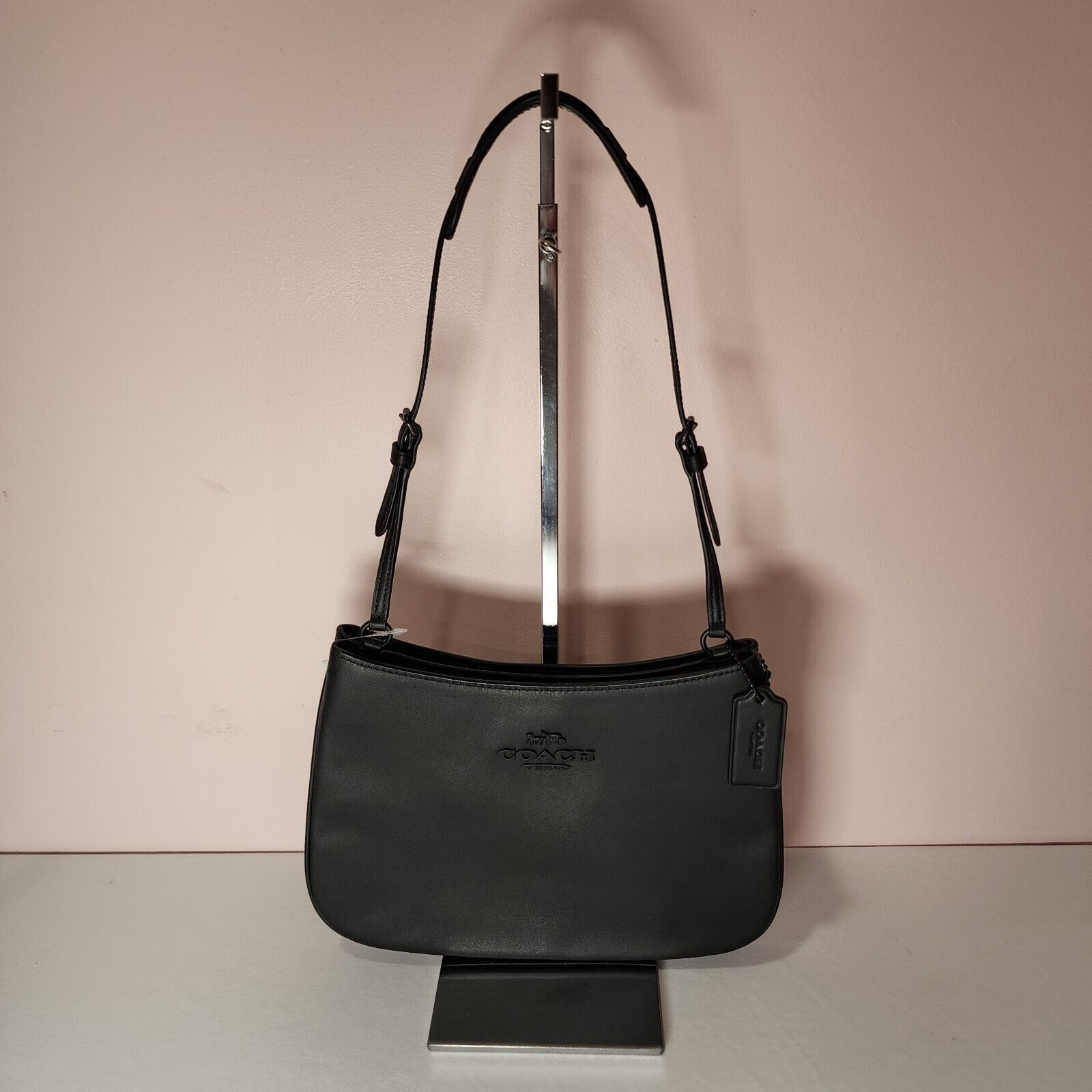 Coach NWT Coach CP101 Penelope Leather Shoulder Bag Black Size ONE SIZE - 7 Thumbnail