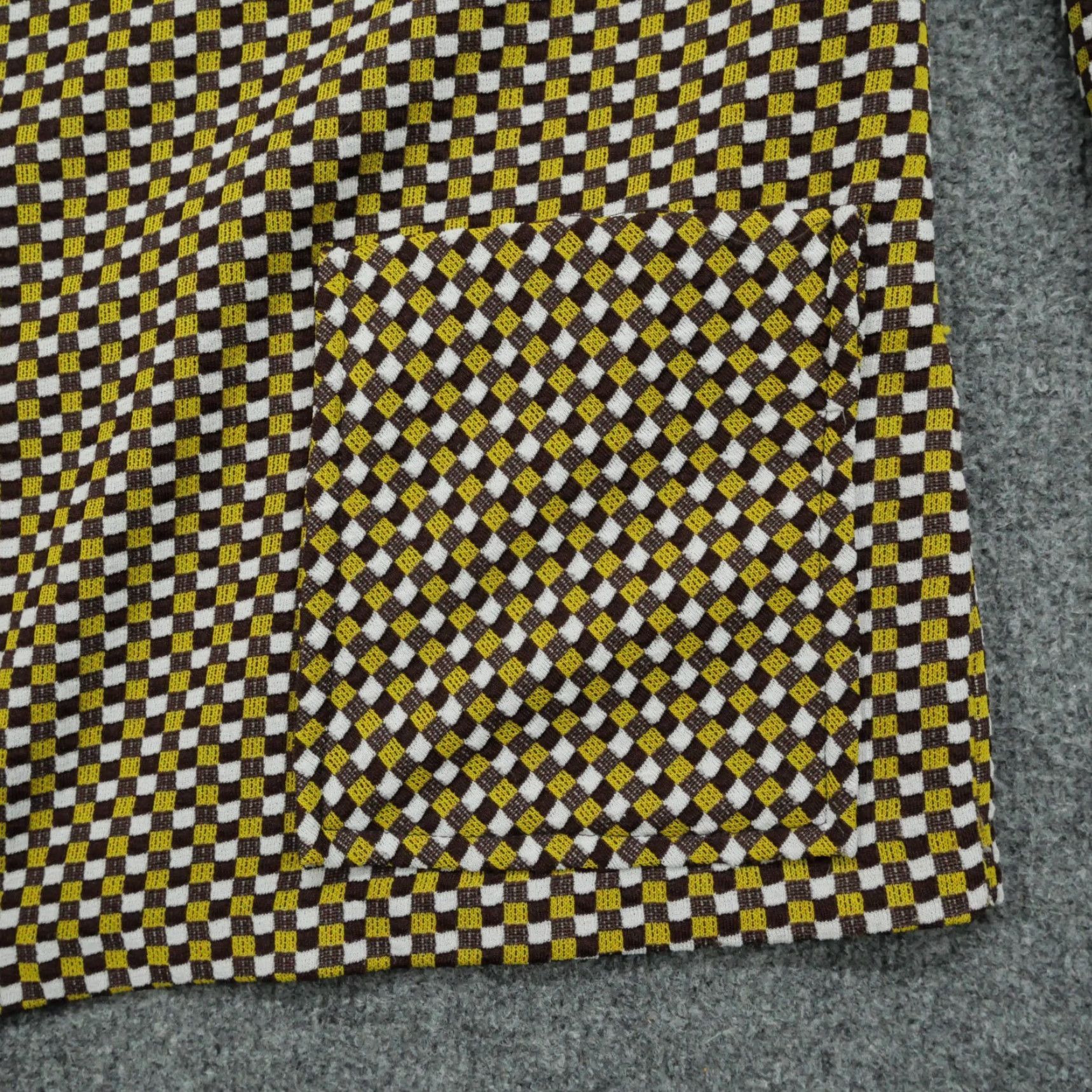 Vintage VINTAGE Jacket Womens XL Yellow Brown Checkered Plaid Hippie 60s 70s Windbreaker Shirt Womens XL Yellow Brown Checkered Plaid Hippie 60s 70s Size XL / US 12-14 / IT 48-50 - 3 Thumbnail