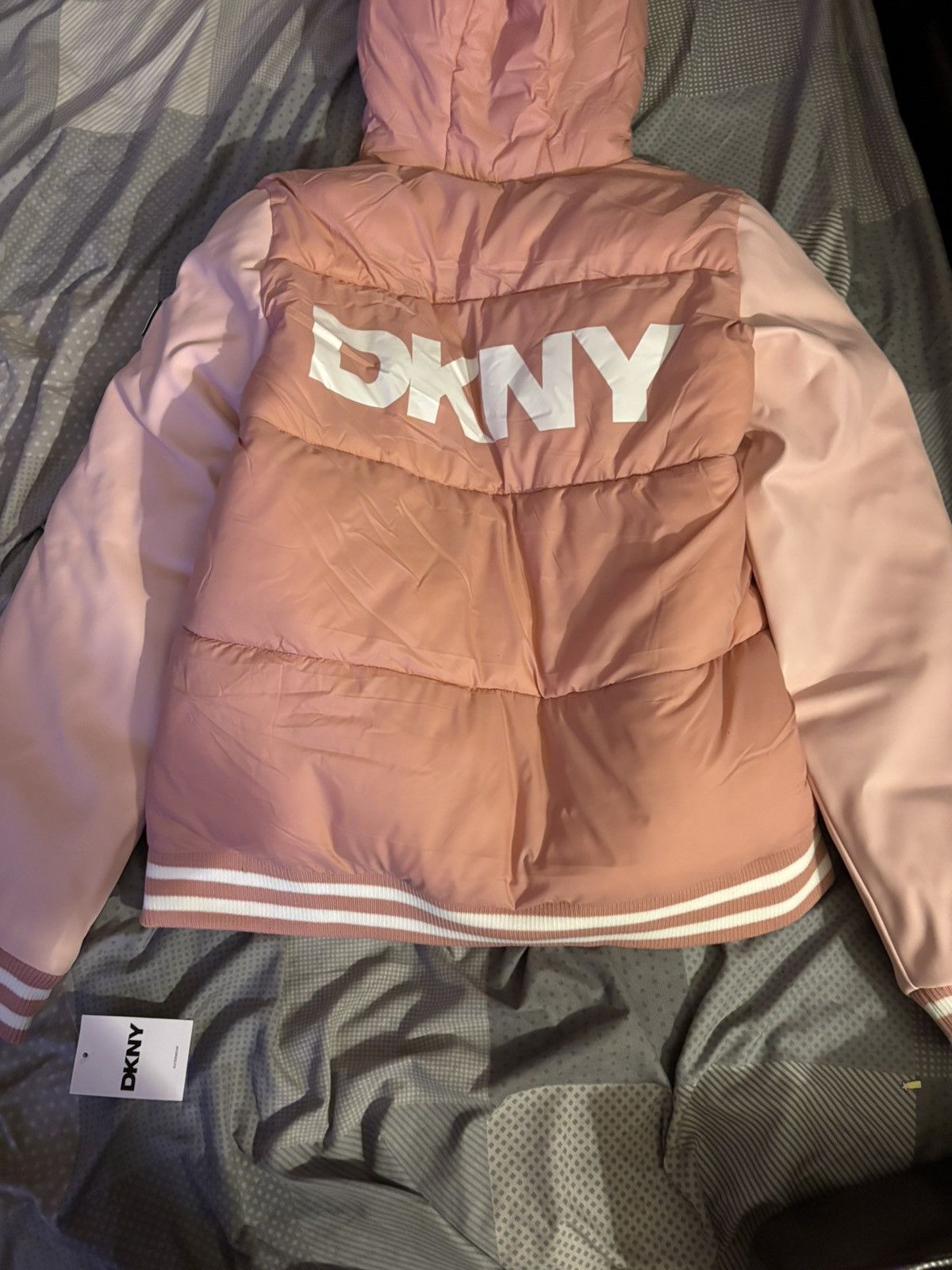 DKNY DKNY Kids Puffer Jacket with Hood Size XXS / US 00 / IT 34 - 2 Thumbnail