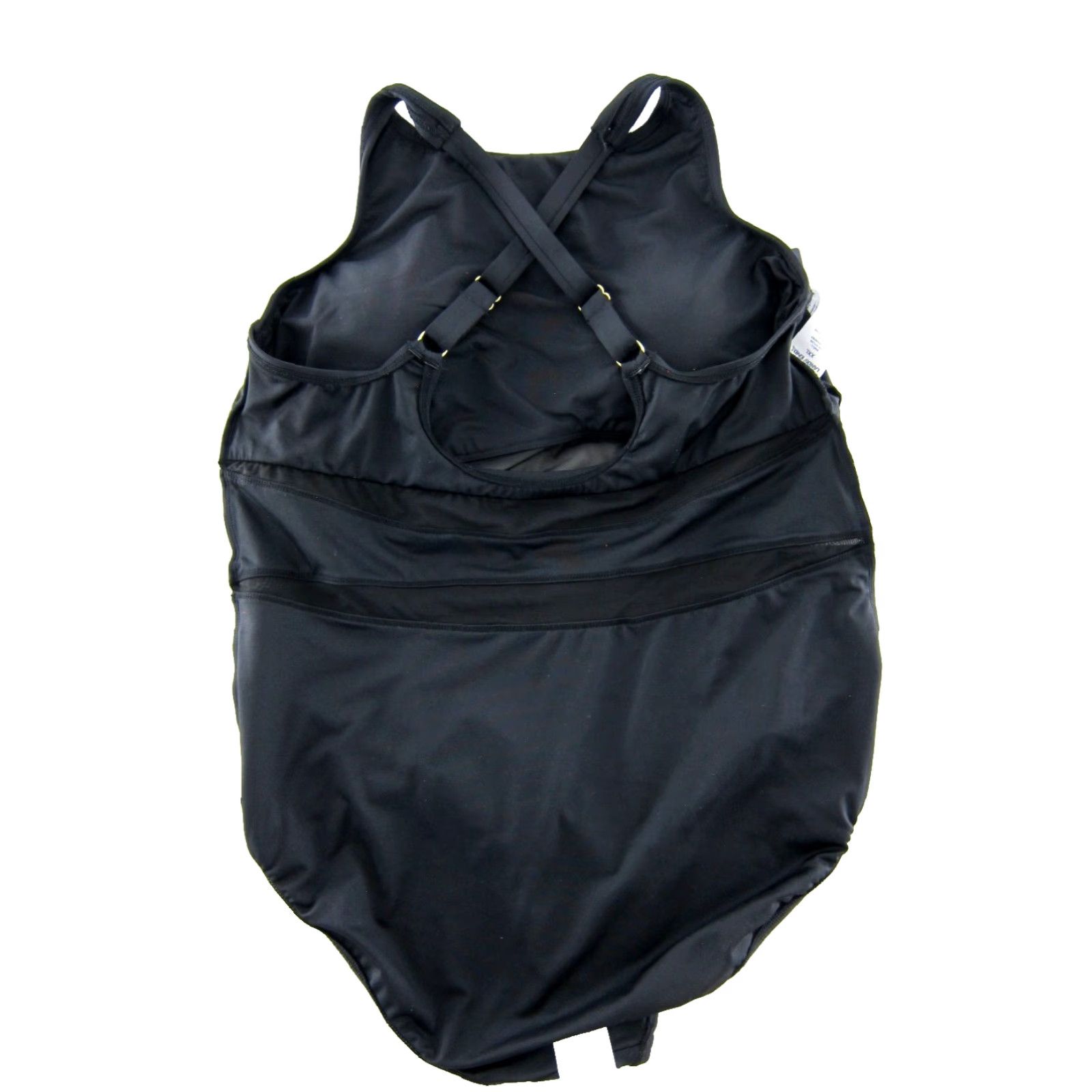 Lands' End NWT Lands' End Black Built In Bra Wide Strap Slimming One Piece Swimsuit XXL Size ONE SIZE - 7 Thumbnail
