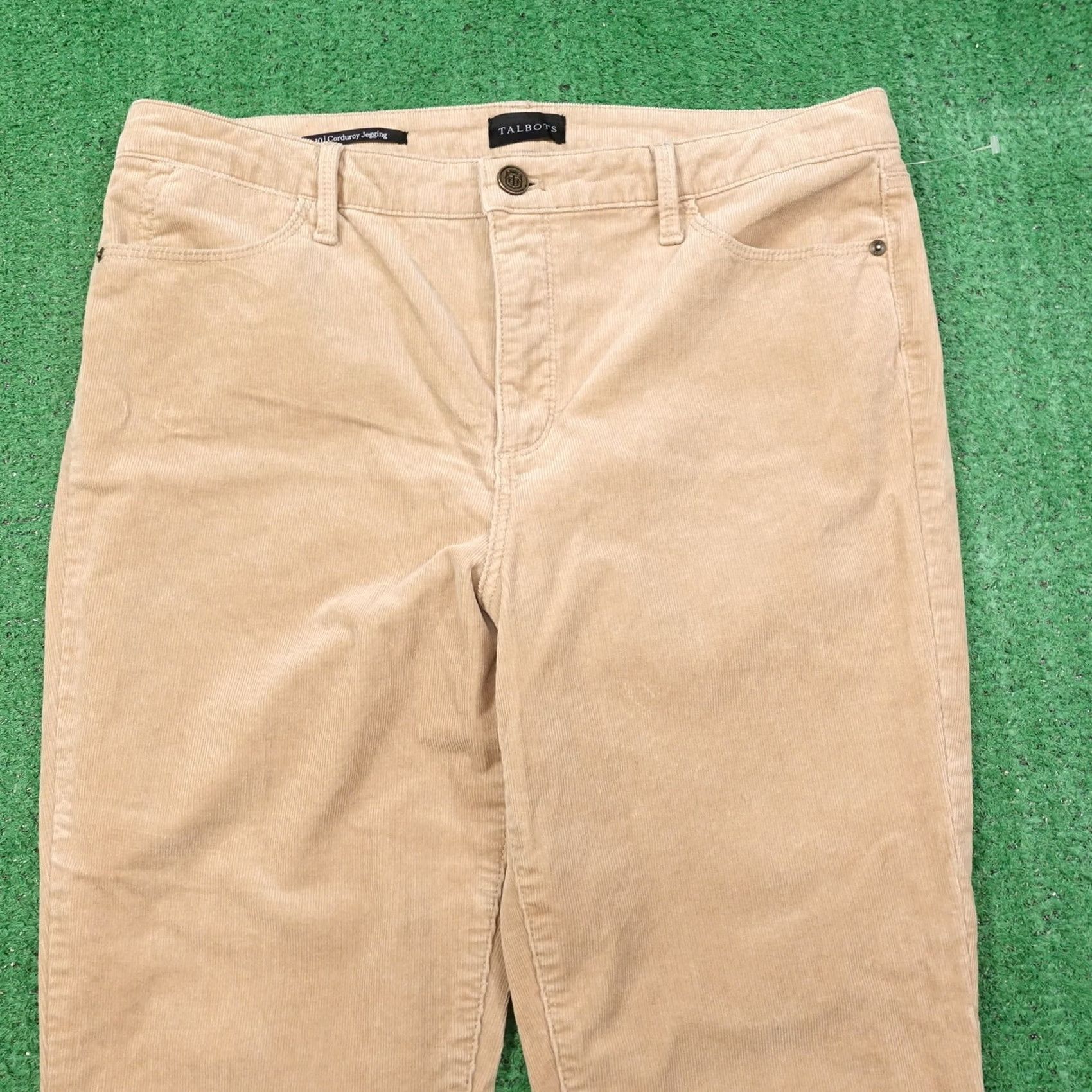 Talbots TALBOTS BEIGE CORDUROY JEGGING PANTS WOMENS SIZE 10 Size 32" / US 10 / IT 46 - 2 Thumbnail
