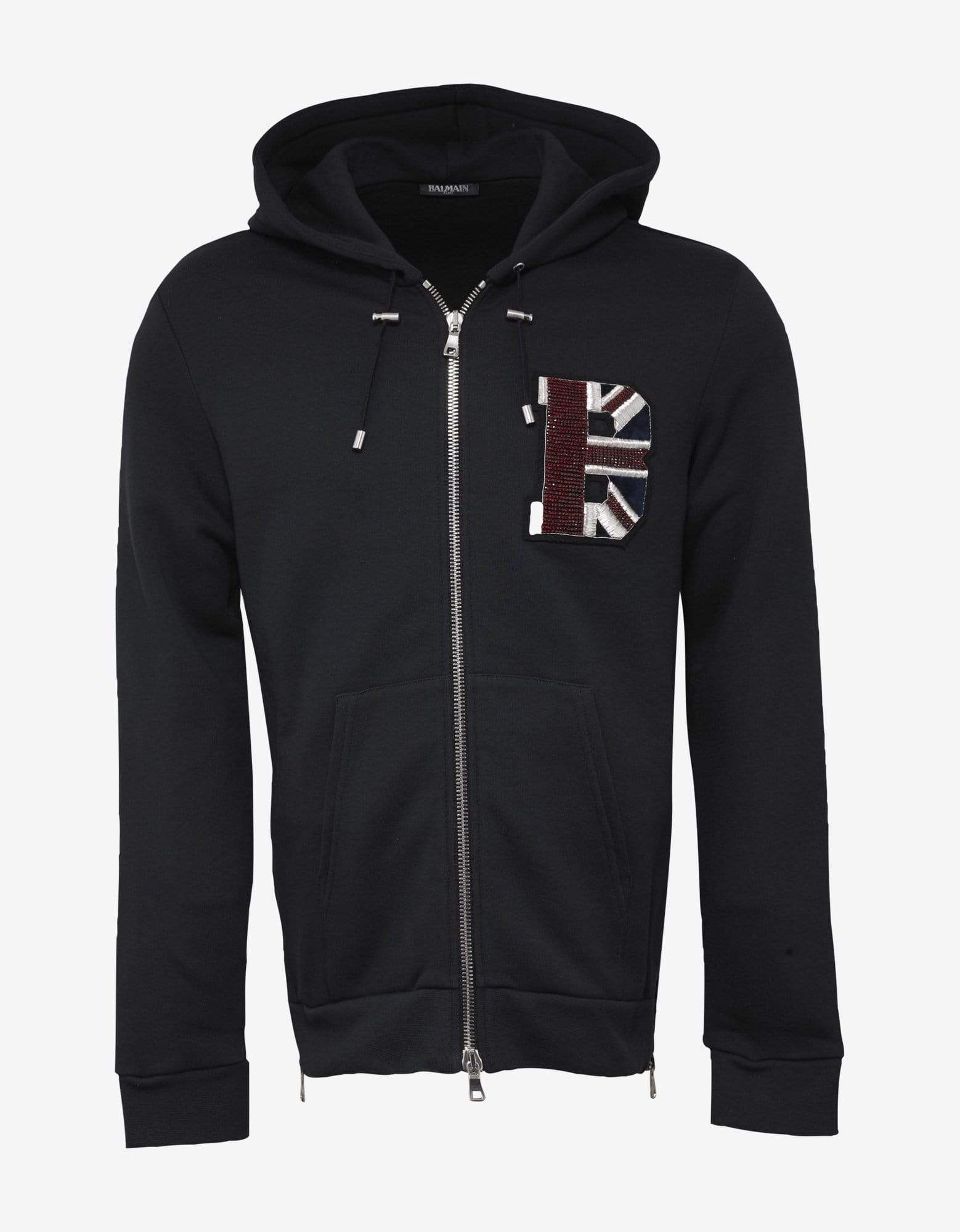 Balmain Balmain Navy Blue 'B' Flag Hoodie Size US XXL / EU 58 / 5 - 1 Thumbnail