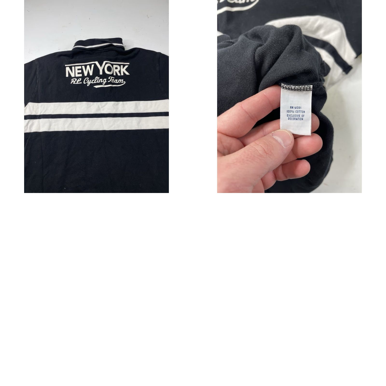 Polo Ralph Lauren Polo Ralph Lauren Polo Cycling Team Short Sleeve Polo Shirt Black White Mens XL Size US XL / EU 56 / 4 - 8 Thumbnail