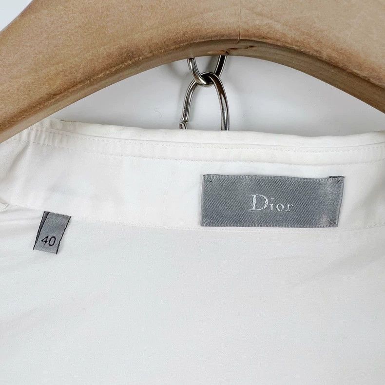 Dior Dior White little bee embroidered single-breasted long-sle Size US XXS / EU 40 - 3 Thumbnail
