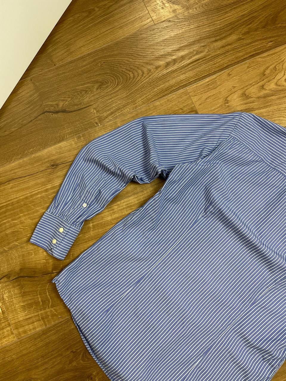 Balenciaga Vintage Balenciaga 90’s Y2K Button Ups Striped Blue Shirt Size US M / EU 48-50 / 2 - 16 Thumbnail
