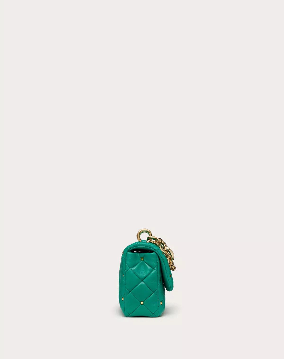Valentino oc11z0725 Size:OS/ Spike Bag In Nappa Patchwork in Green Size ONE SIZE - 4 Thumbnail