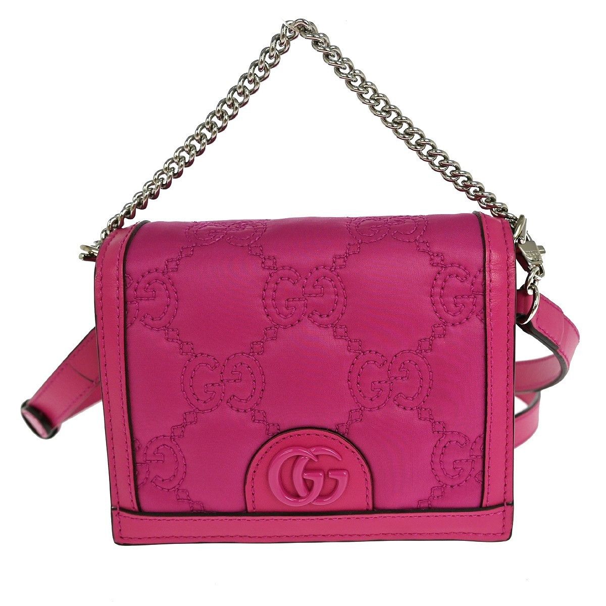 Gucci Gucci Petite GG Marmont Chain Wallet GG Matelasse Leather Size ONE SIZE - 1 Thumbnail
