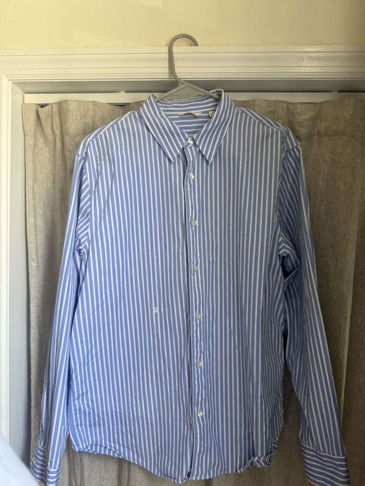 Aime Leon Dore Aime Leon Dore Blue Striped Button-Up Size US M / EU 48-50 / 2 - 1 Thumbnail